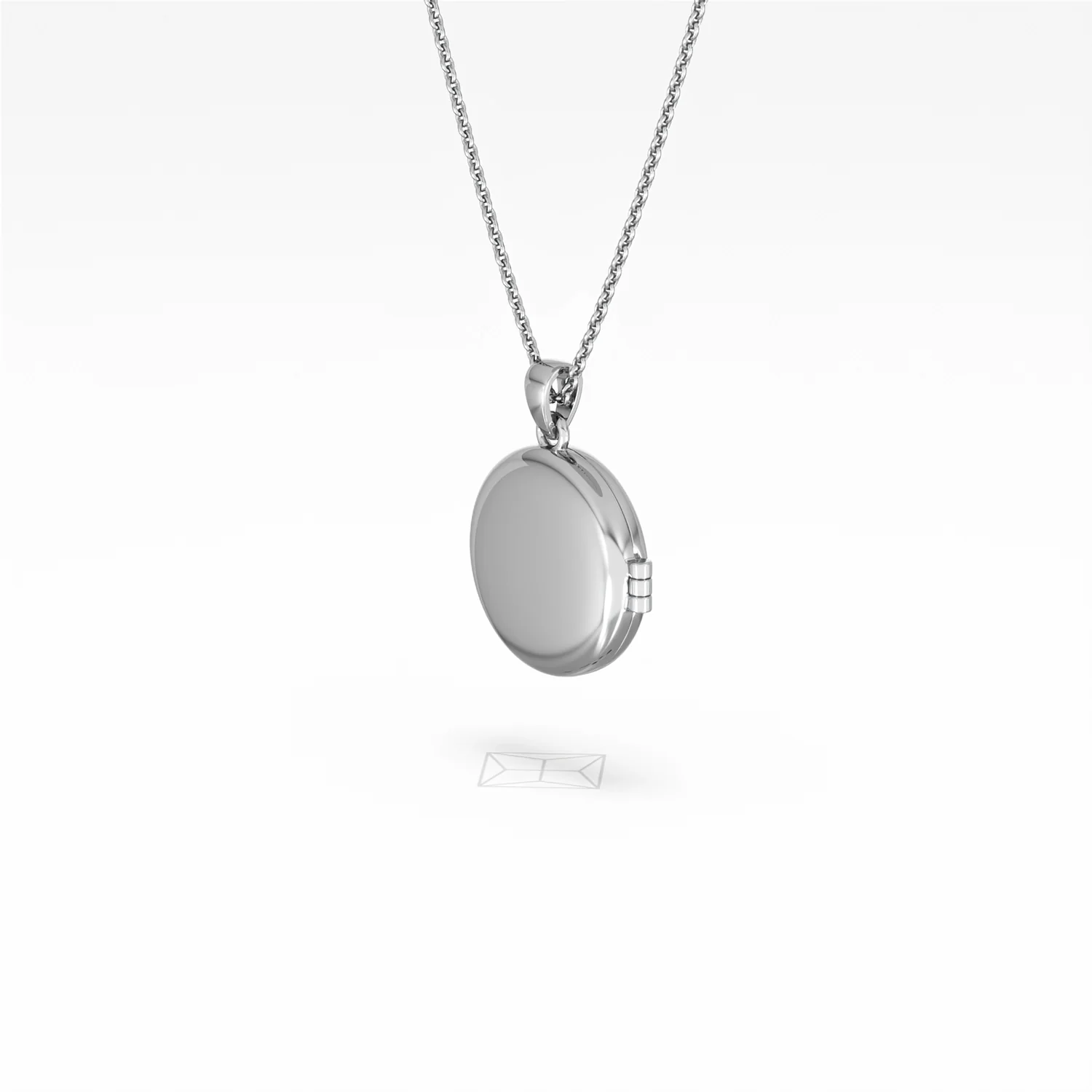 Keepsake 0.06ct Lab Diamond Round Locket Pendant Necklace in Sterling Silver - Image 38