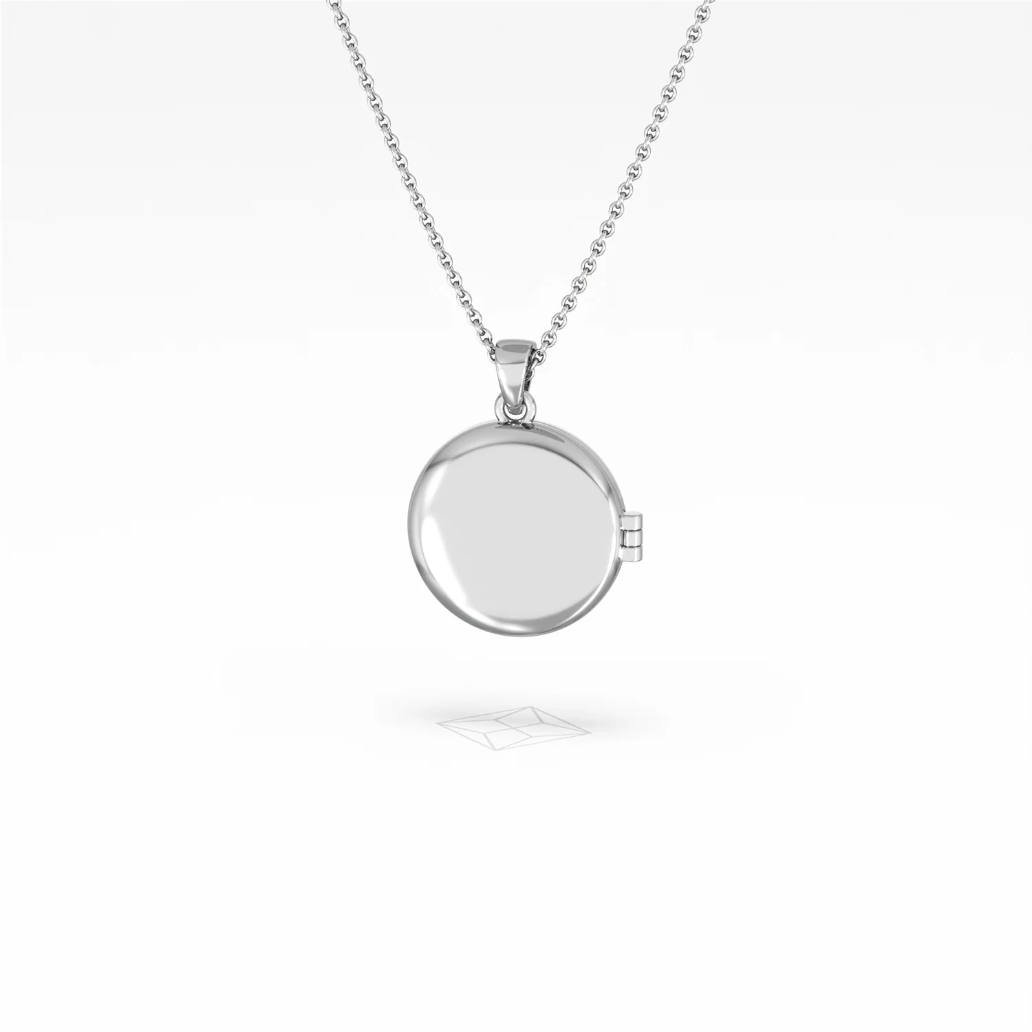 Keepsake 0.06ct Lab Diamond Round Locket Pendant Necklace in Sterling Silver - Image 46