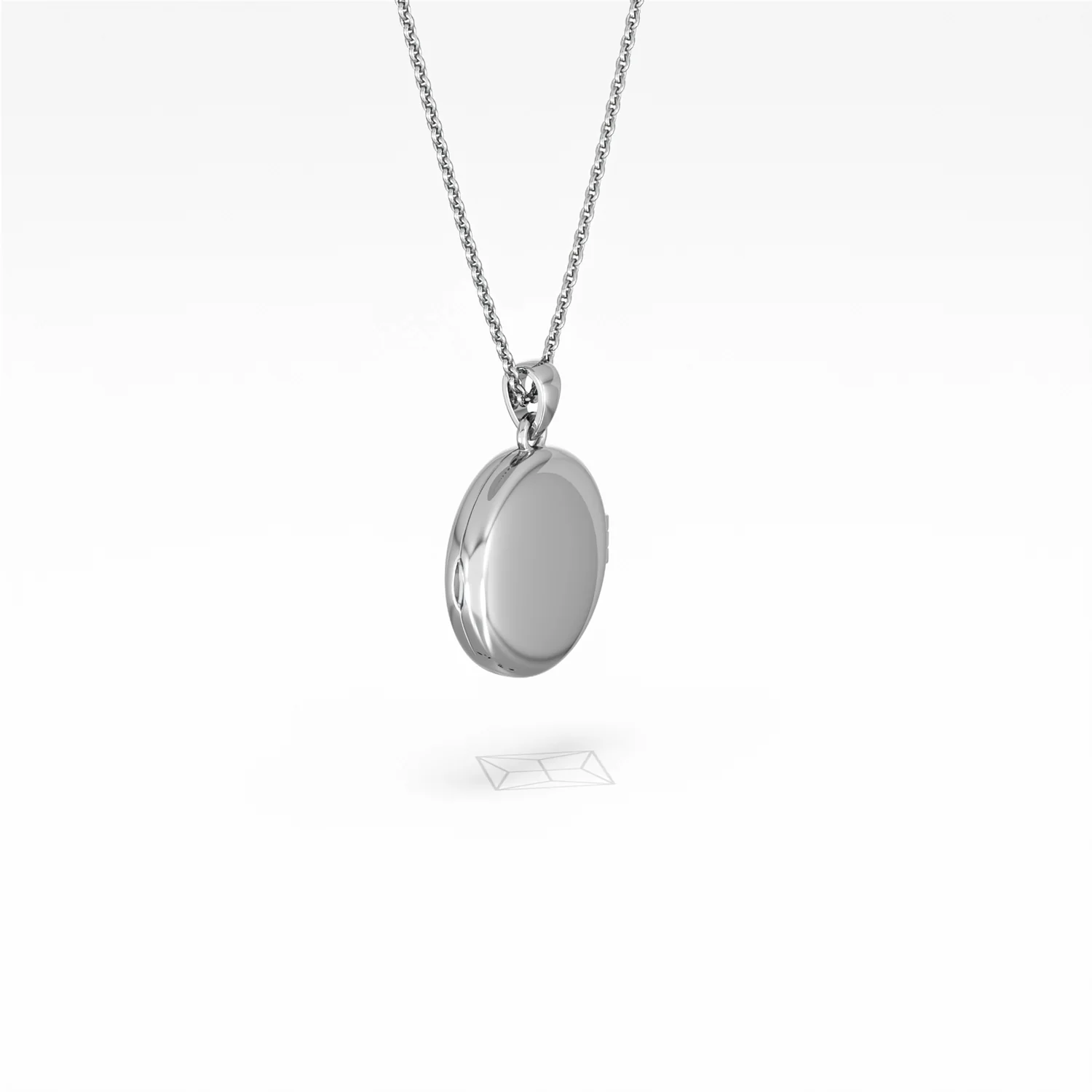 Keepsake 0.06ct Lab Diamond Round Locket Pendant Necklace in Sterling Silver - Image 61