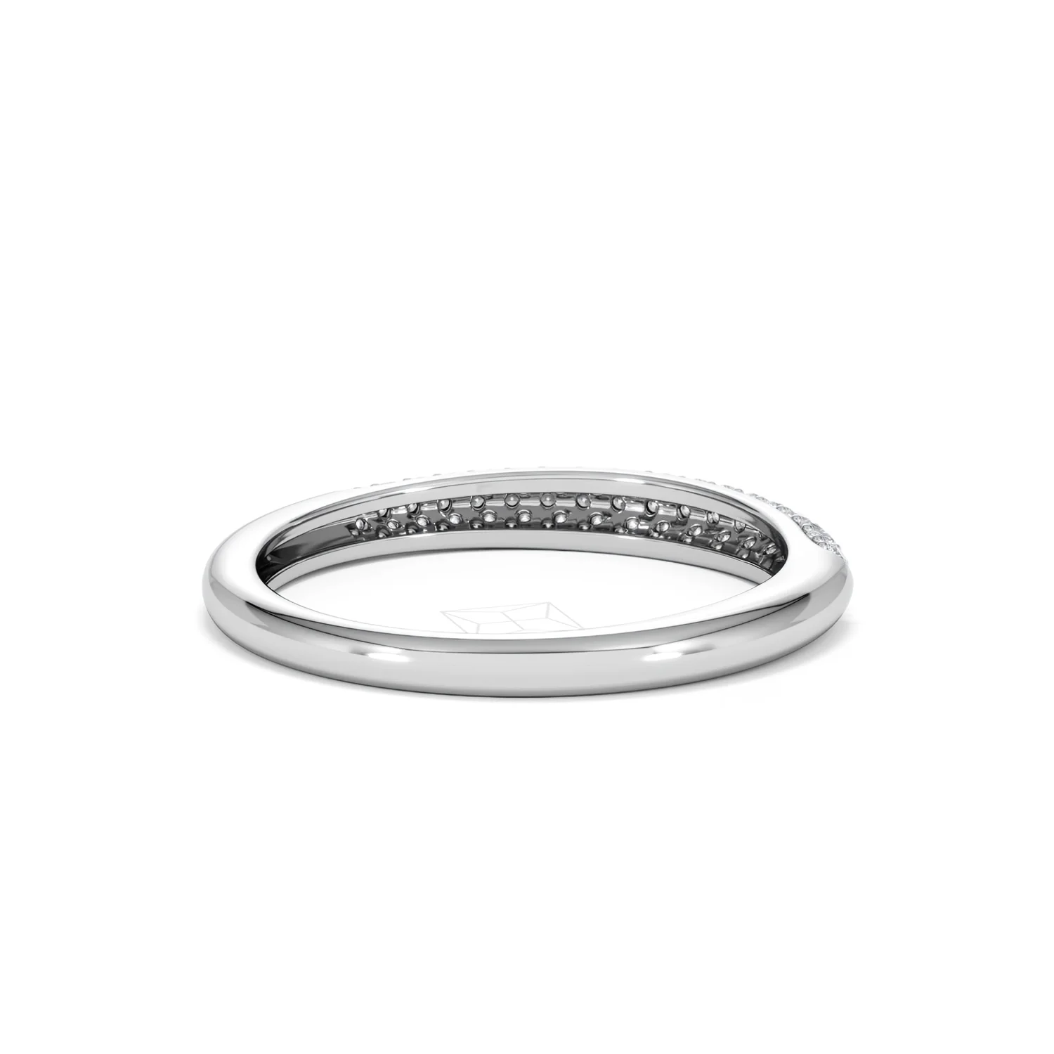 Lab Diamond Micro Pave Half Eternity Ring 0.30ct in 925 Silver - Image 44