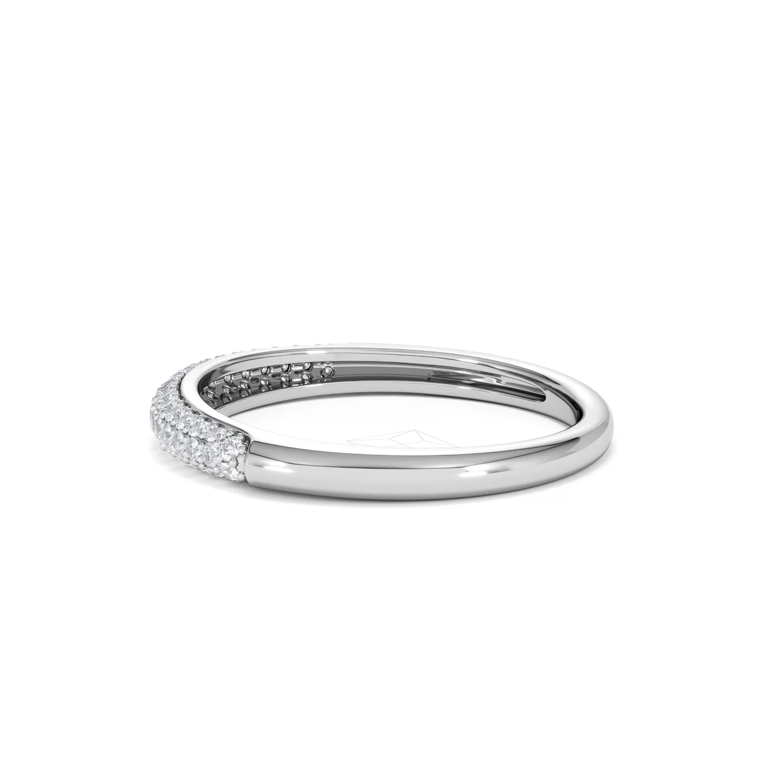 Lab Diamond Micro Pave Half Eternity Ring 0.30ct in 925 Silver - Image 67