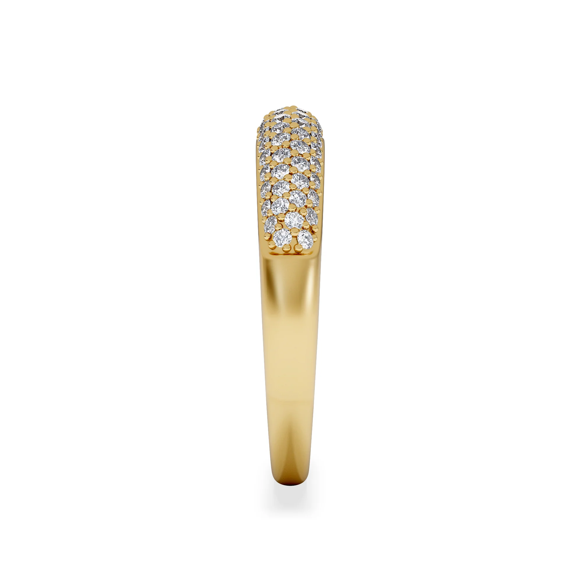 Lab Diamond Micro Pave Half Eternity Ring 0.50ct in 18k Gold Vermeil - Image 5