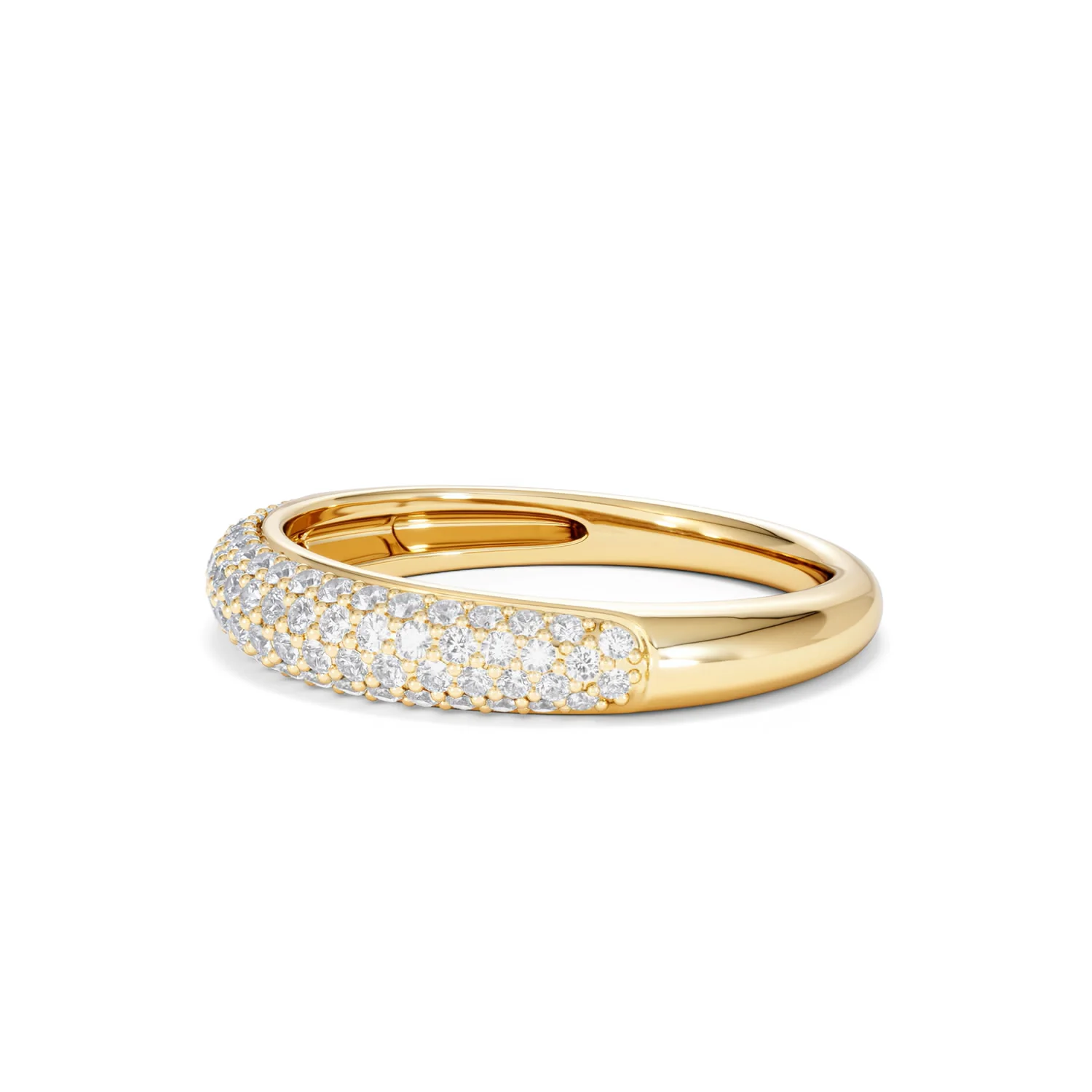 Lab Diamond Micro Pave Half Eternity Ring 0.50ct in 18k Gold Vermeil - Image 78