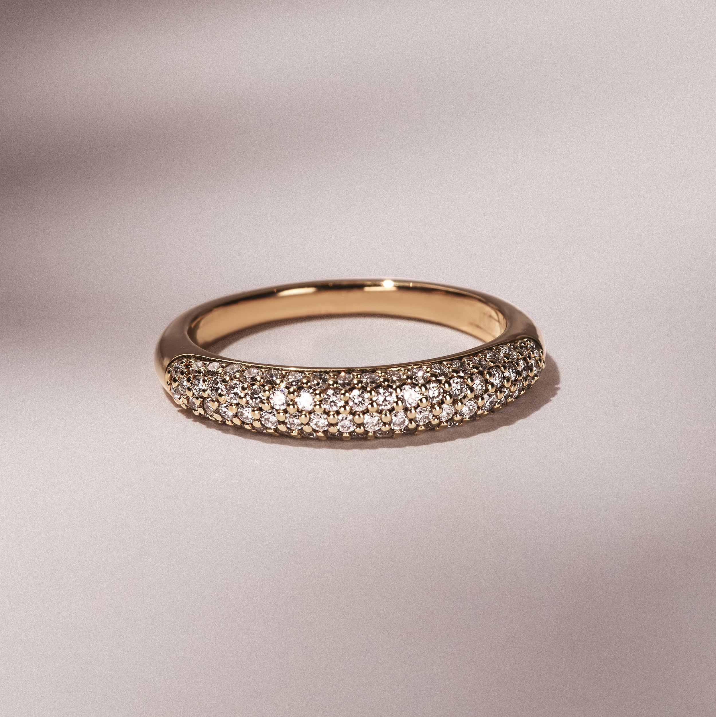 Lab Diamond Micro Pave Half Eternity Ring 0.50ct in 18k Gold Vermeil - Image 9