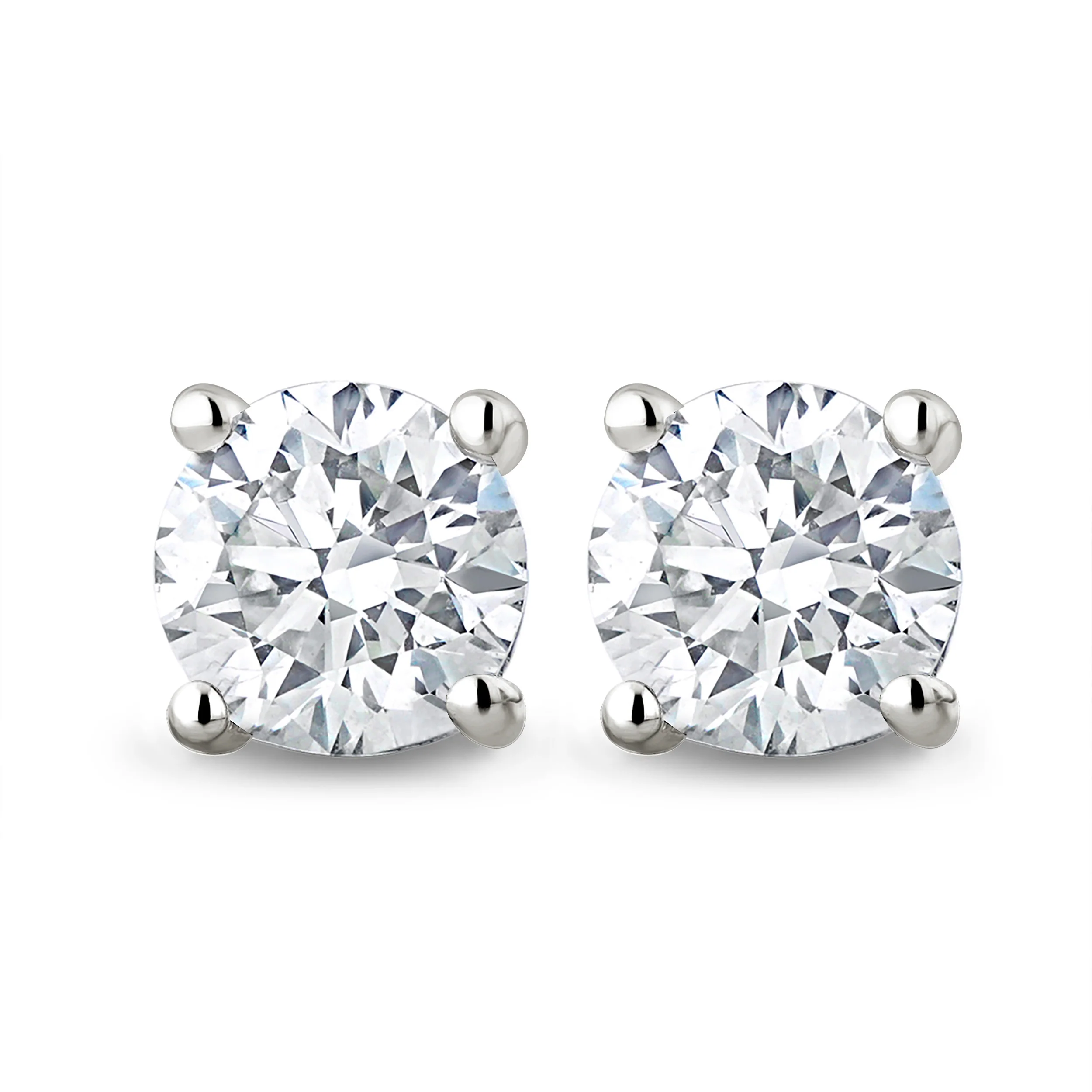 Lab Diamond Studs Earrings 1.00CT F/VS1 Quality Set in Platinum - 5.1mm