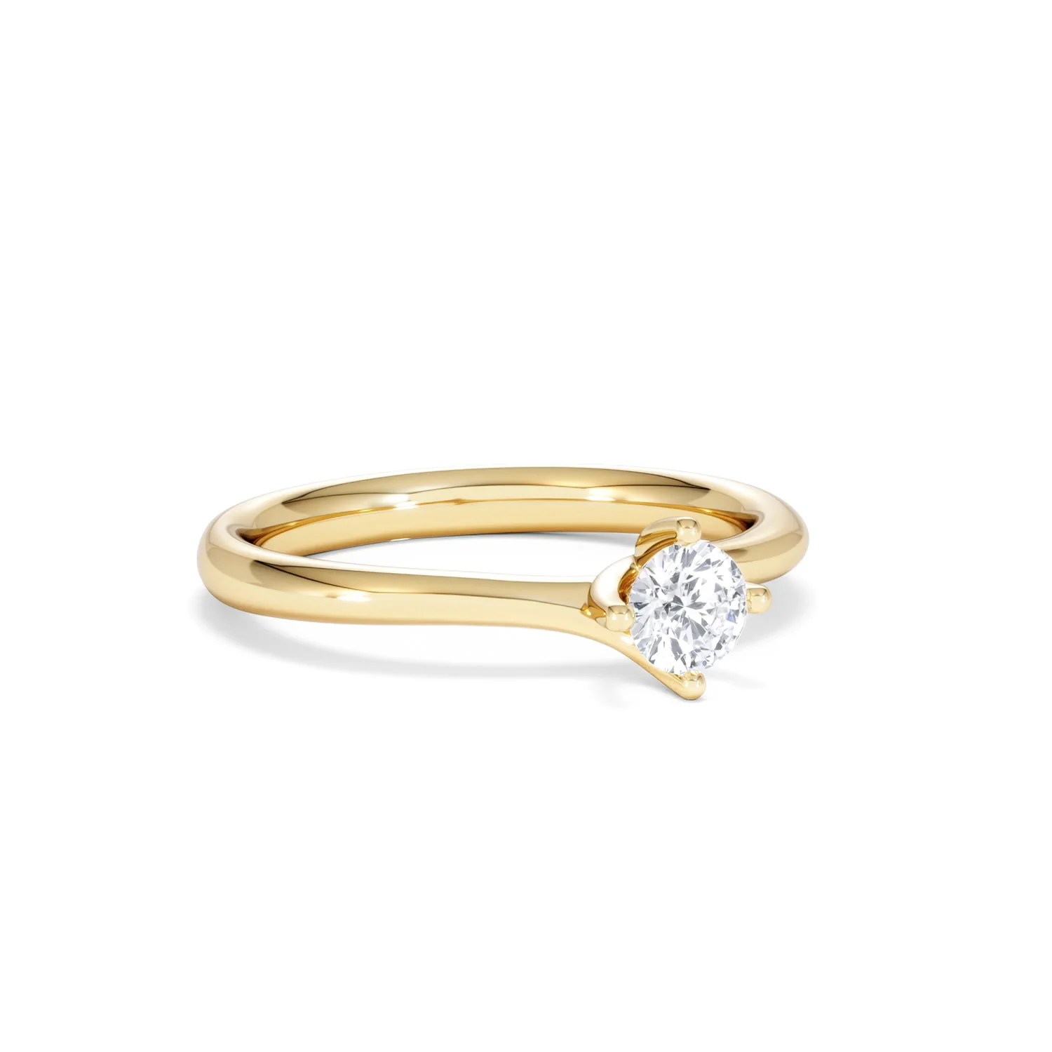 Lily Certified Lab Diamond Engagement Ring 0.33CT F/VS1 18K Gold - Image 14