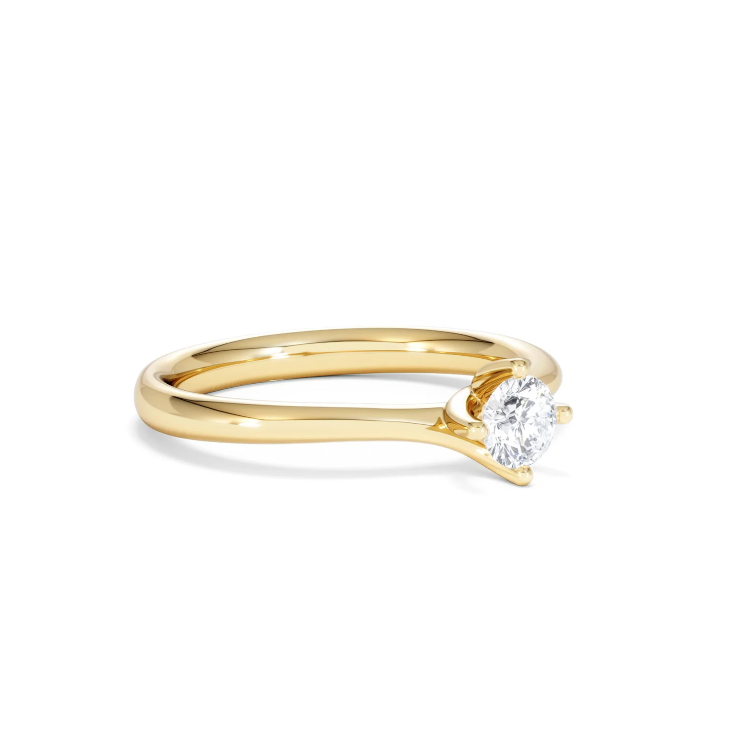 Lily Certified Lab Diamond Engagement Ring 0.33CT F/VS1 18K Gold - Image 16