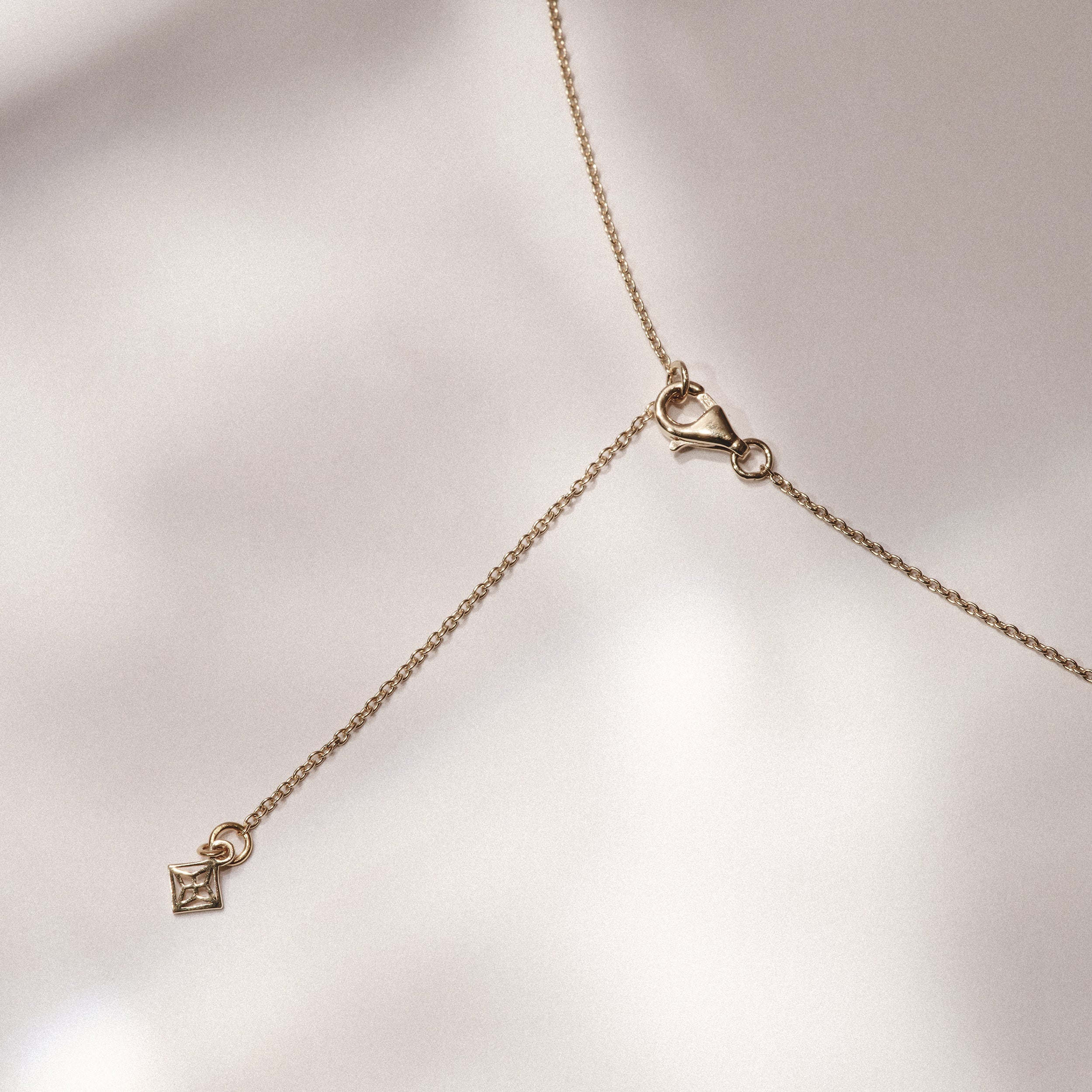 Love Letter Initial M Lab Diamond Necklace set in 18K Gold Vermeil - Image 5