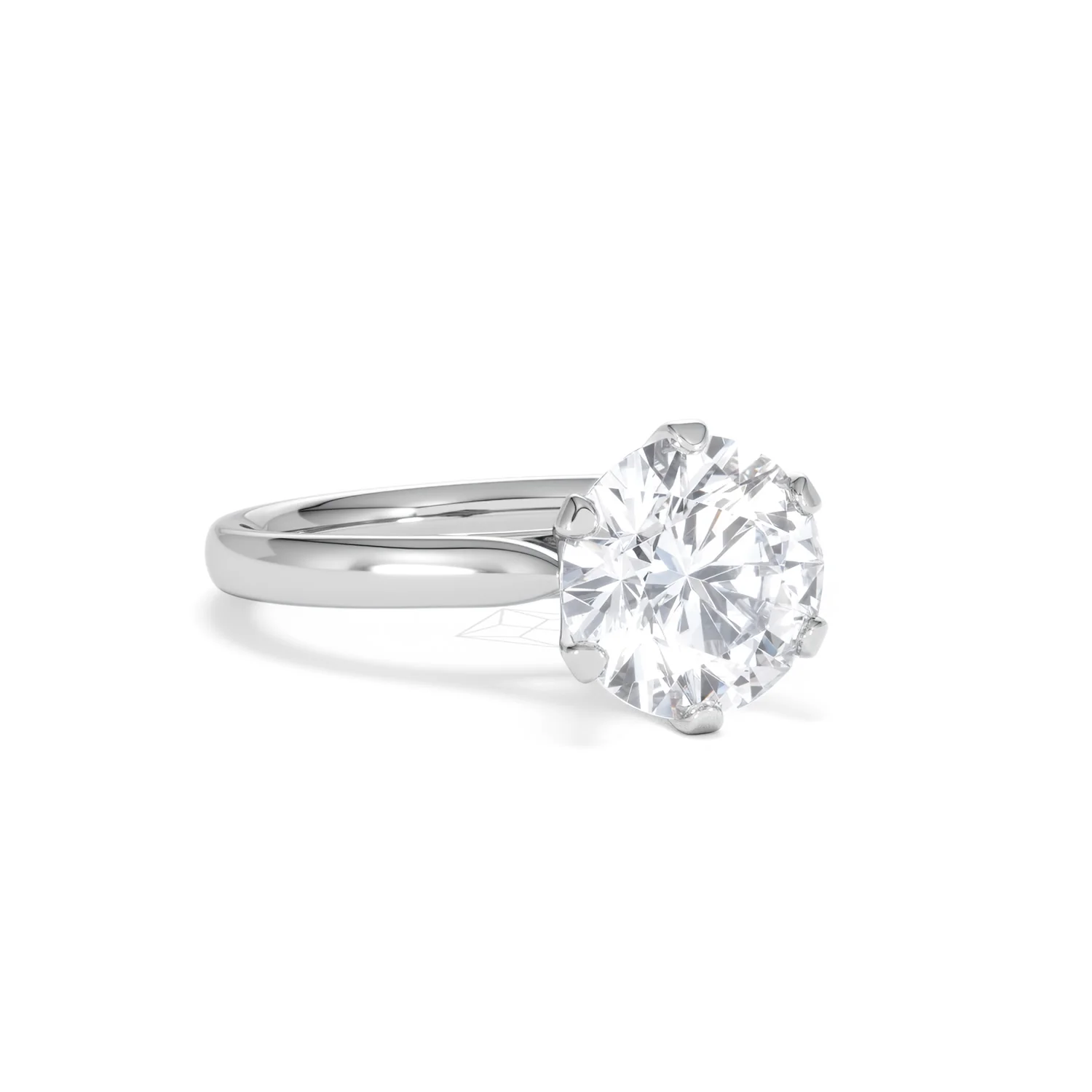 Low Set Chloe 3.00ct Lab Diamond Round Cut Engagement Ring in 18K White Gold G/VS1 - Image 15