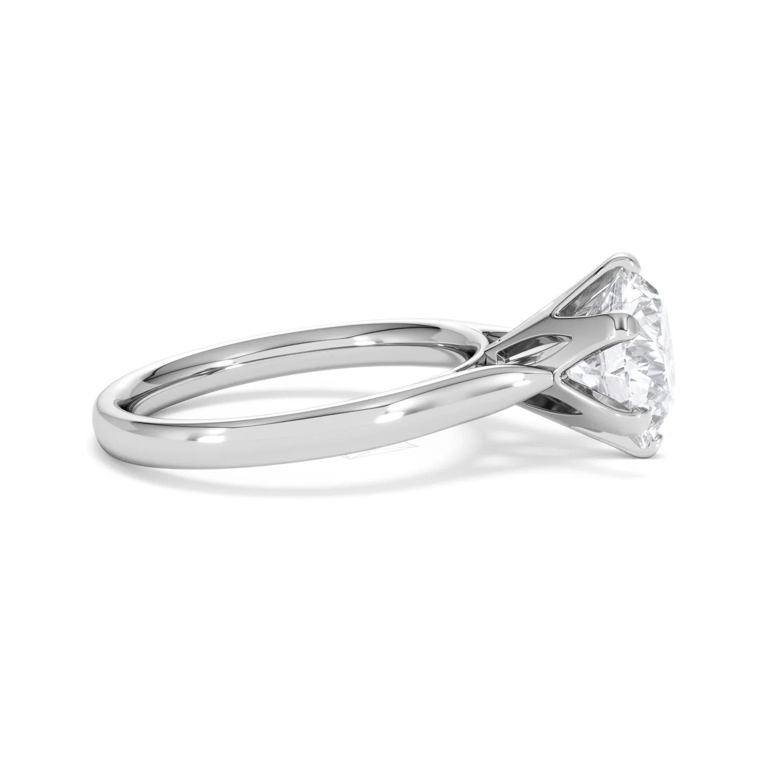 Low Set Chloe 3.00ct Lab Diamond Round Cut Engagement Ring in 18K White Gold G/VS1 - Image 28