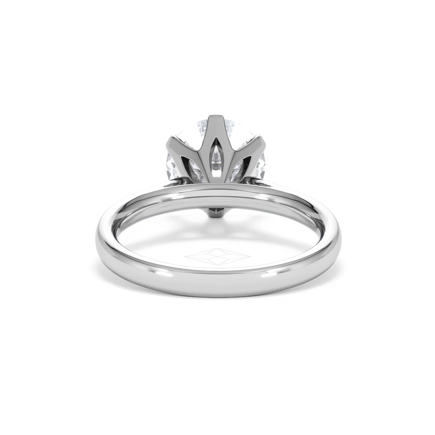Low Set Chloe 3.00ct Lab Diamond Round Cut Engagement Ring in 18K White Gold G/VS1 - Image 50