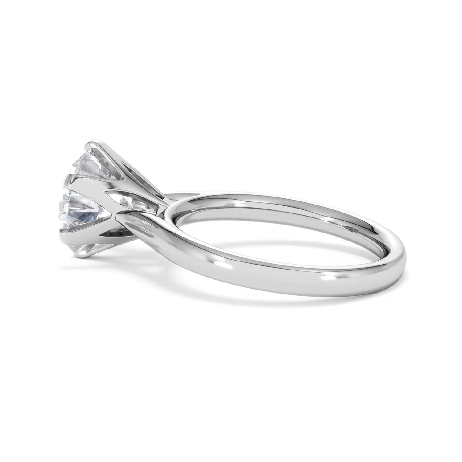 Low Set Chloe 3.00ct Lab Diamond Round Cut Engagement Ring in 18K White Gold G/VS1 - Image 66