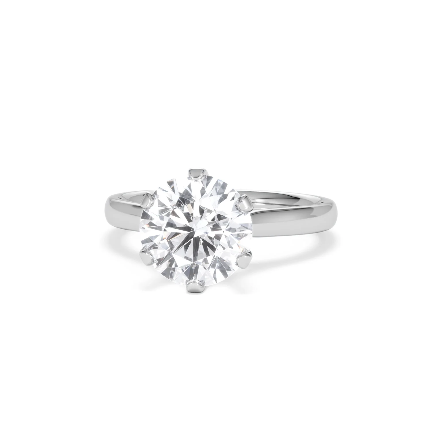 Low Set Chloe 3.00ct Lab Diamond Round Cut Engagement Ring in Platinum G/VS1 - Image 86