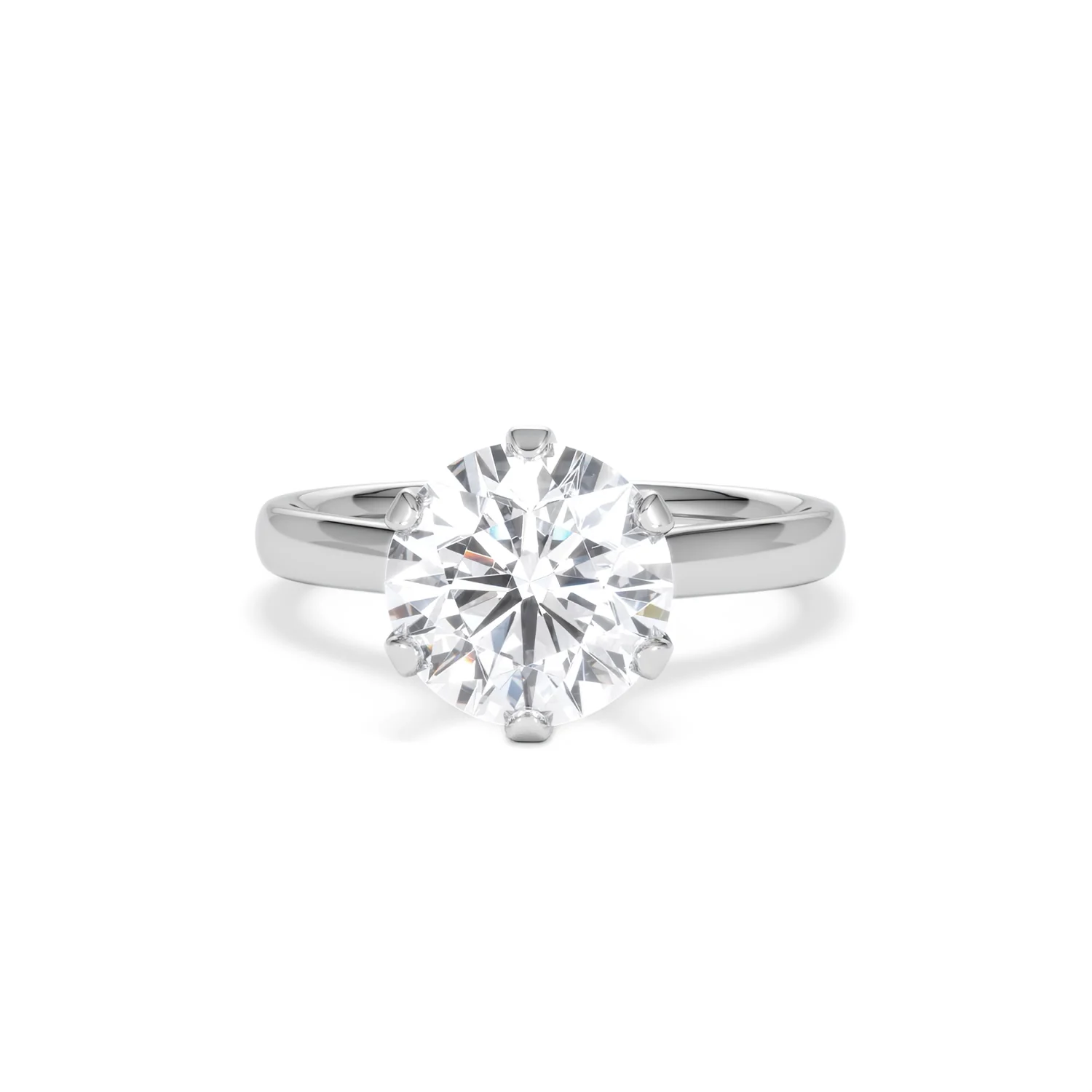 Low Set Chloe 3.00ct Lab Diamond Round Cut Engagement Ring in Platinum G/VS1 - Image 87