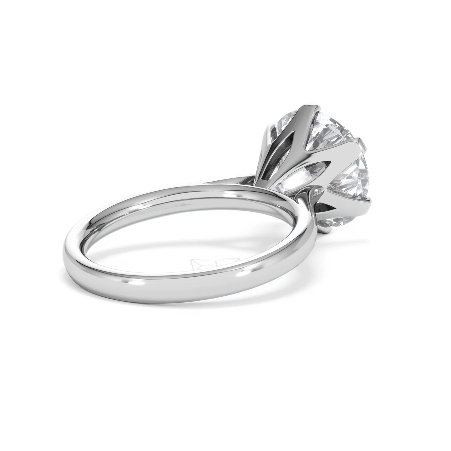Low Set Chloe 5.00ct Lab Diamond Round Cut Engagement Ring in 18K White Gold G/VS1 - Image 40