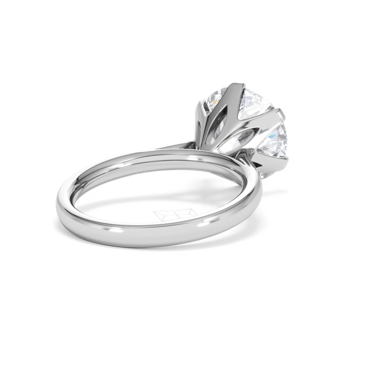 Low Set Chloe 5.00ct Lab Diamond Round Cut Engagement Ring in Platinum G/VS1 - Image 42
