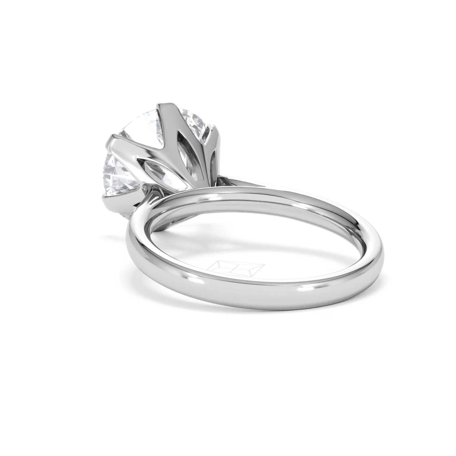 Low Set Chloe 5.00ct Lab Diamond Round Cut Engagement Ring in Platinum G/VS1 - Image 55