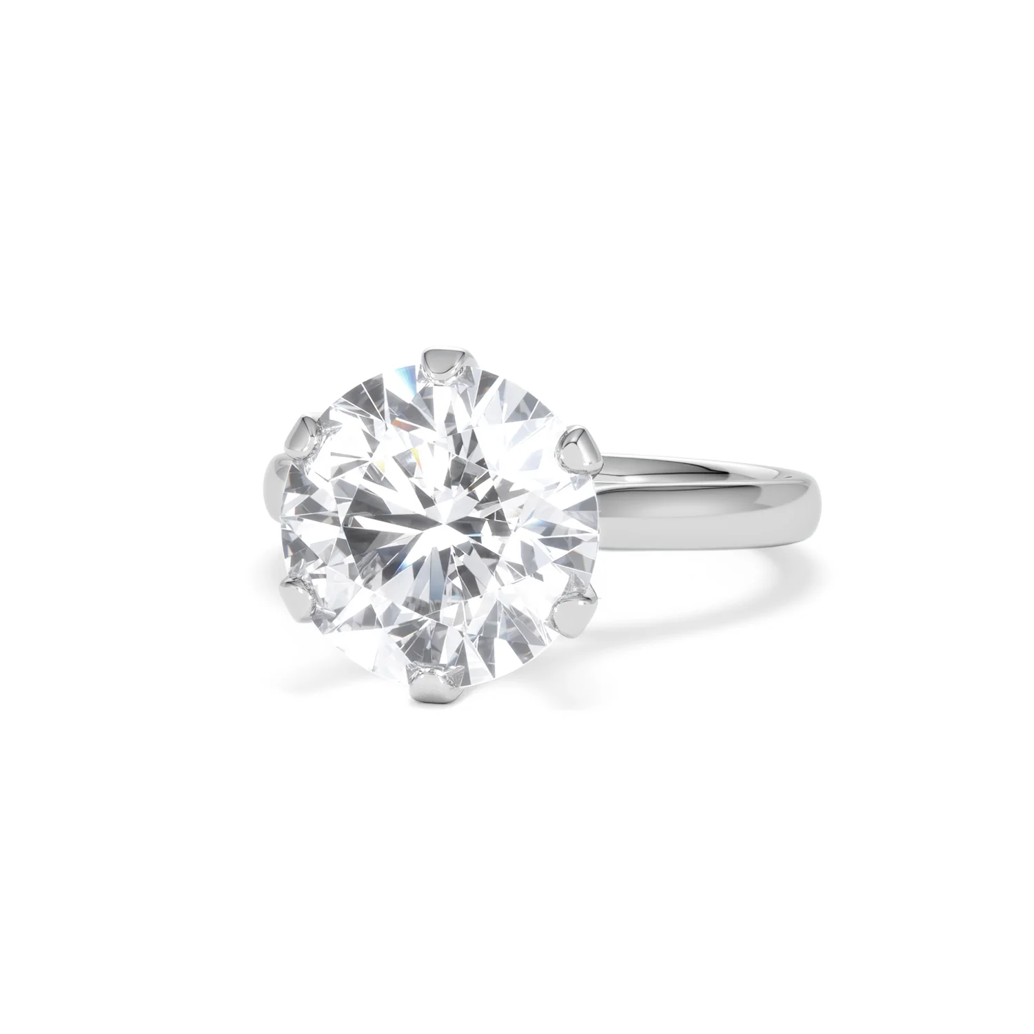 Low Set Chloe 5.00ct Lab Diamond Round Cut Engagement Ring in Platinum G/VS1 - Image 86