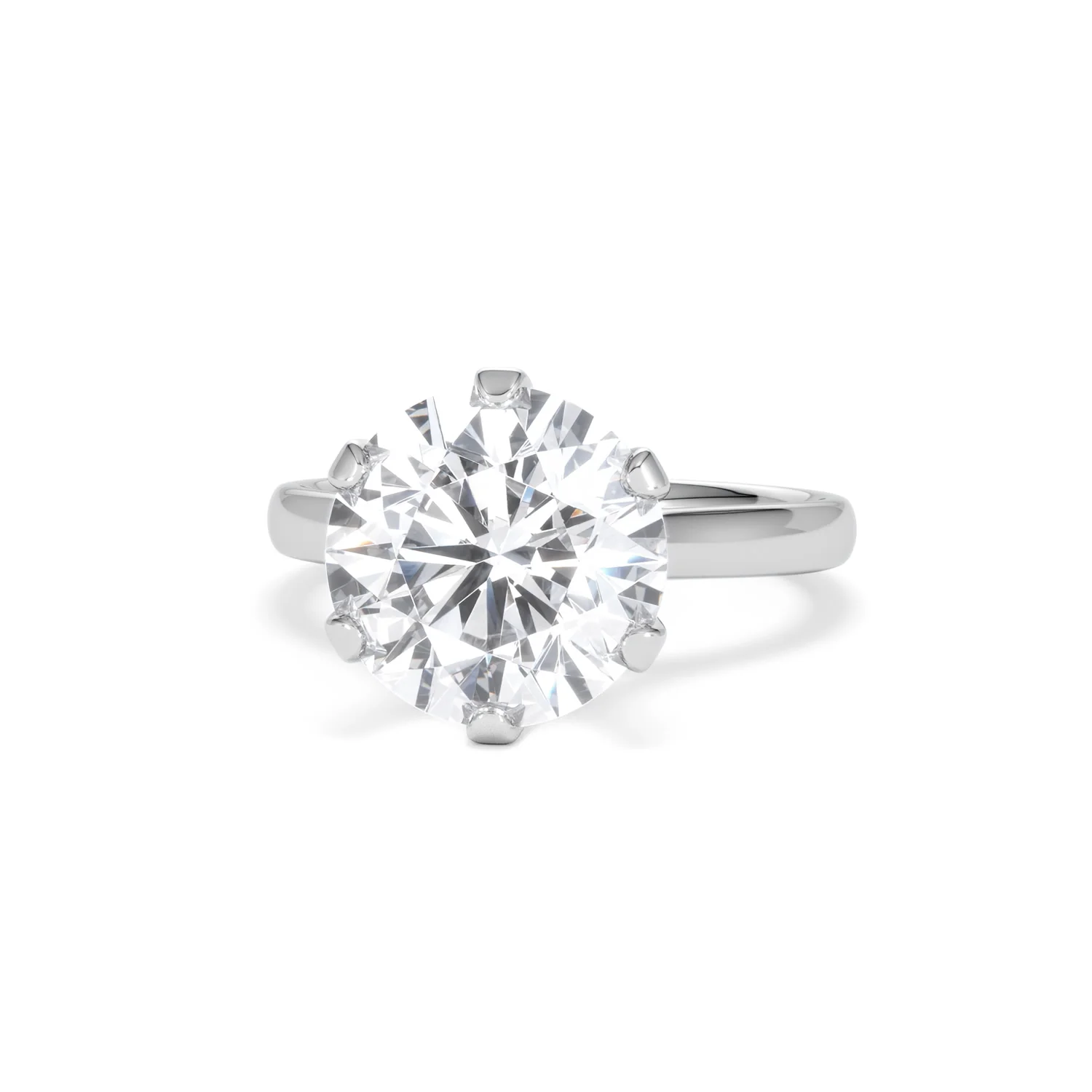 Low Set Chloe 5.00ct Lab Diamond Round Cut Engagement Ring in Platinum G/VS1 - Image 87