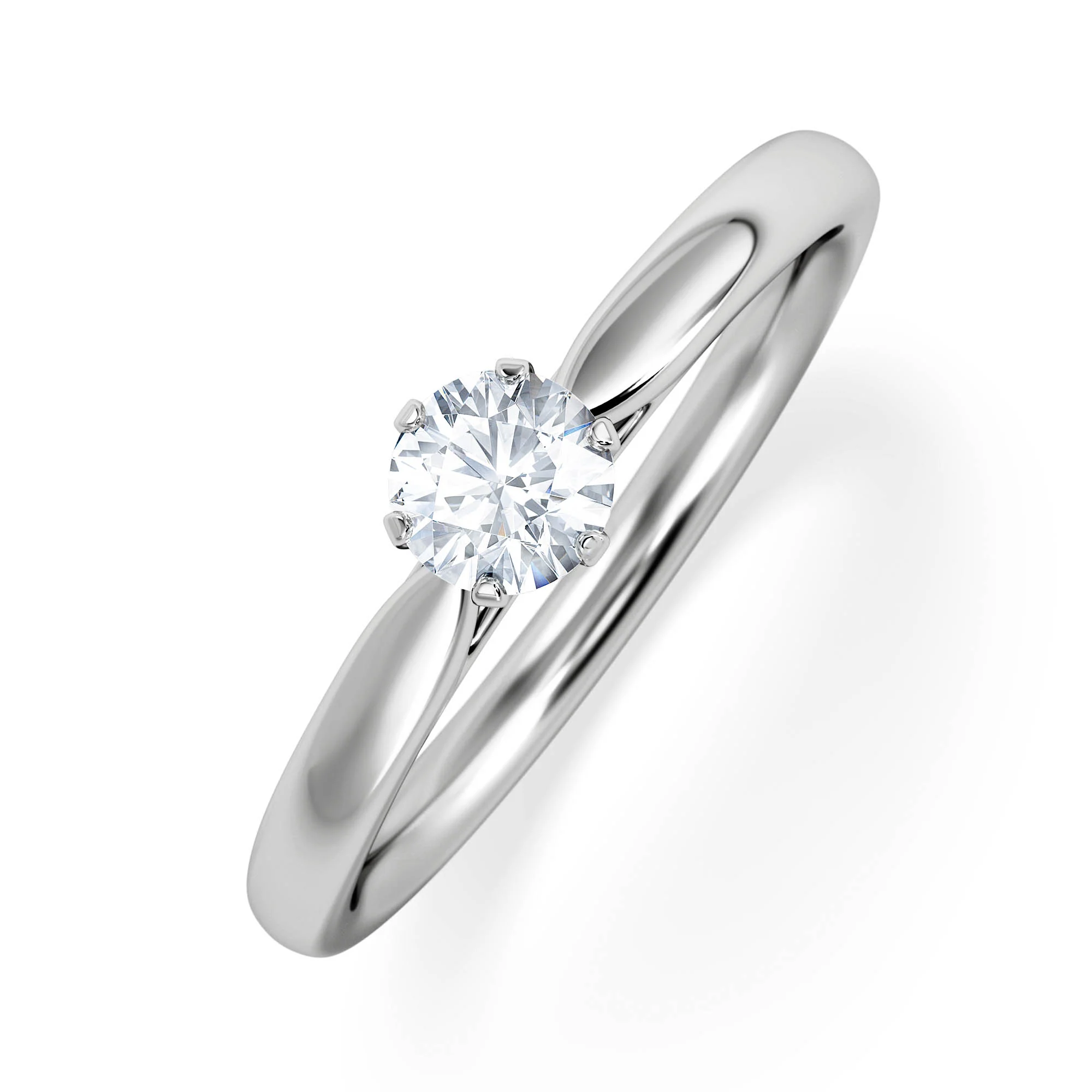 Low Set Chloe Lab Diamond Engagement Ring 0.33CT F/VS1 18K White Gold