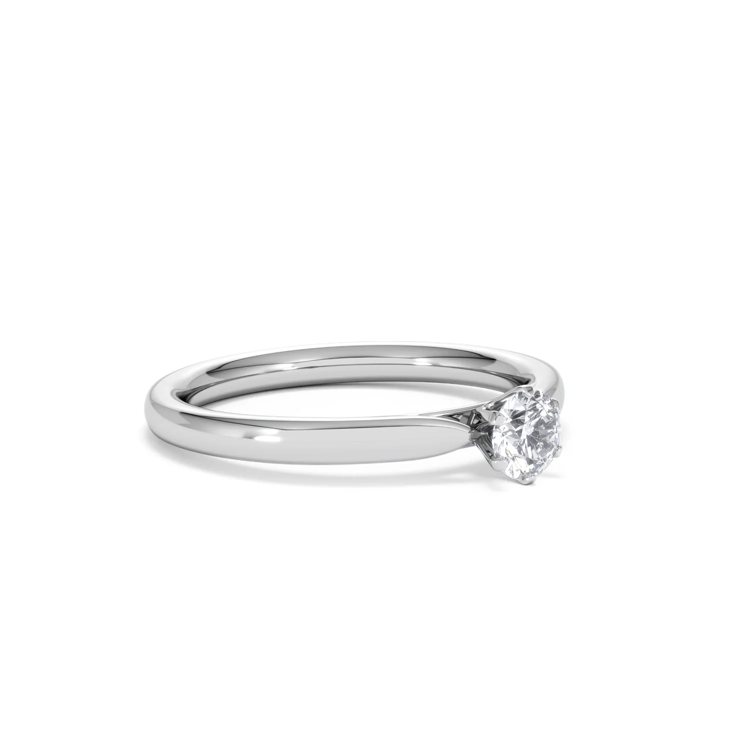 Low Set Chloe Lab Diamond Engagement Ring 0.33CT F/VS1 18K White Gold - Image 17