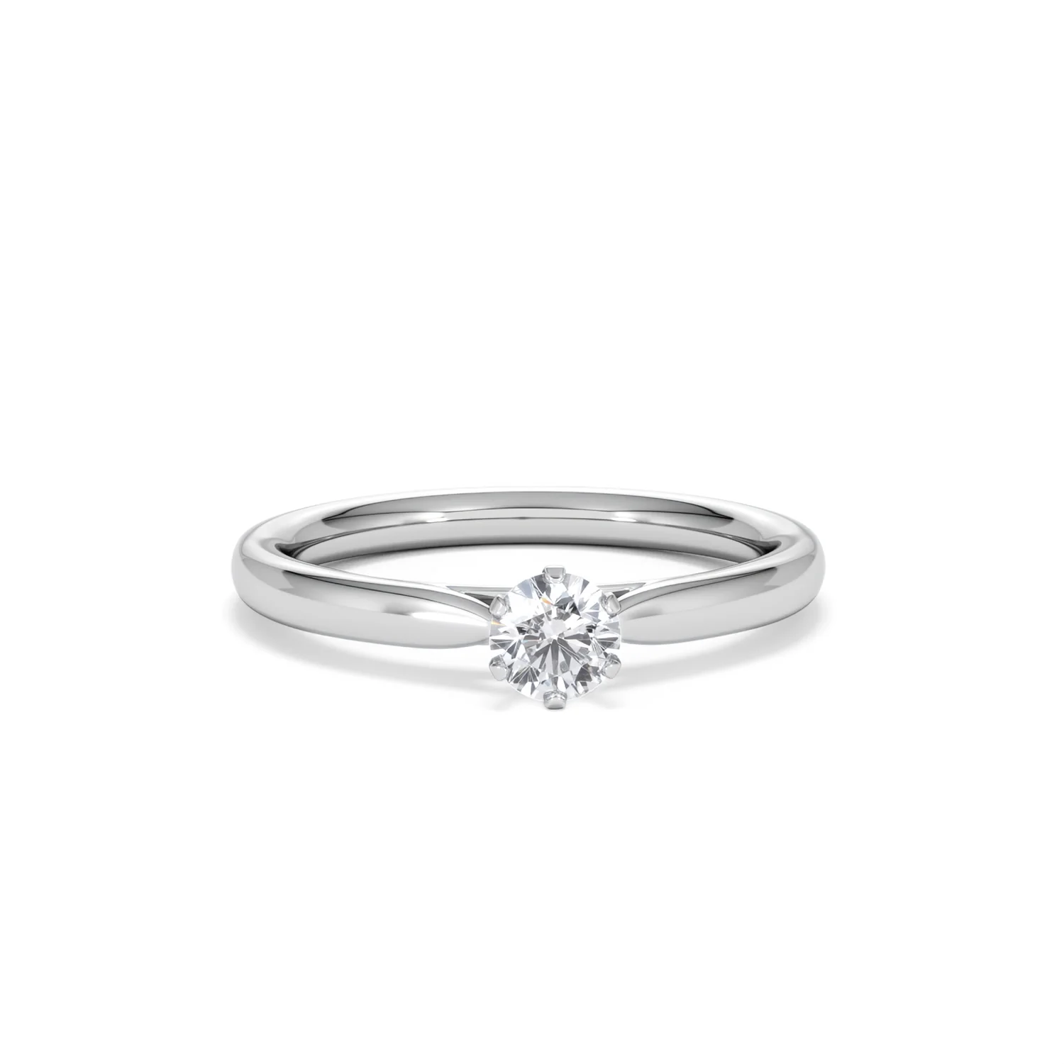 Low Set Chloe Lab Diamond Engagement Ring 0.33CT F/VS1 18K White Gold - Image 9