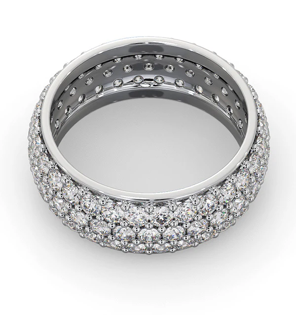 Mens 3ct H/Si Diamond Platinum Full Band Ring - Image 4