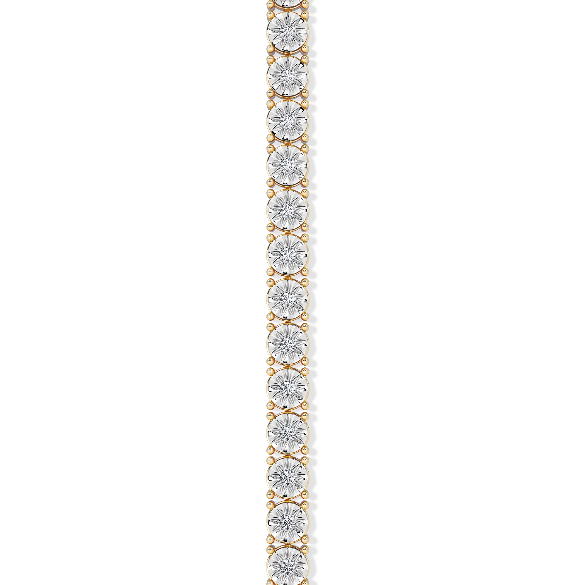 Brilliance Lab Diamond Set 1.00ct Tennis Bracelet in 18K Gold Vermeil - Image 5