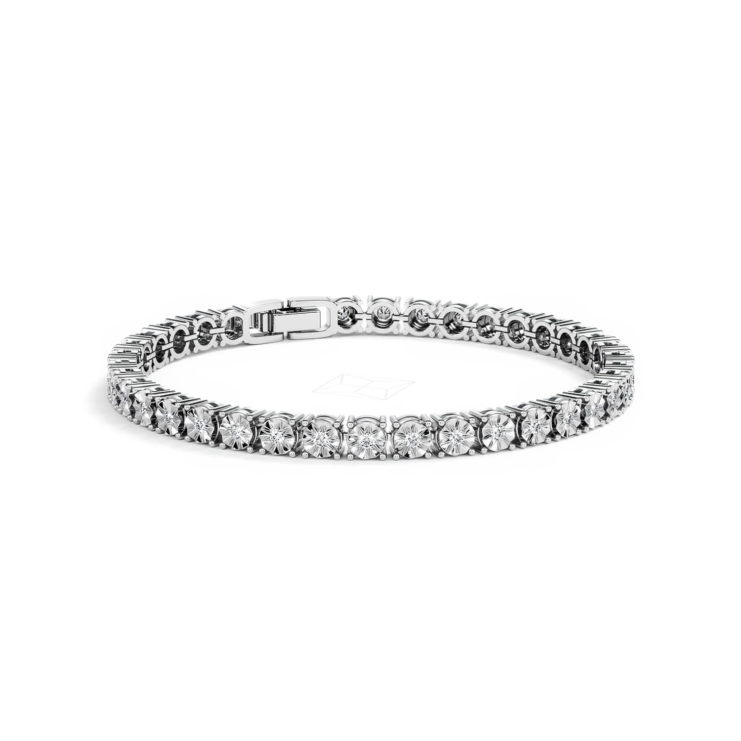 Mens Lab Diamond 1.00ct Tennis Bracelet in 925 Silver - Image 21