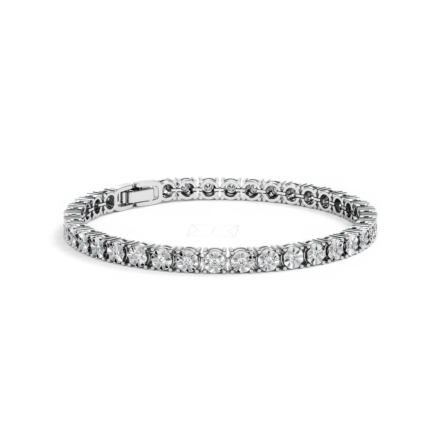 Mens Lab Diamond 1.00ct Tennis Bracelet in 925 Silver - Image 25