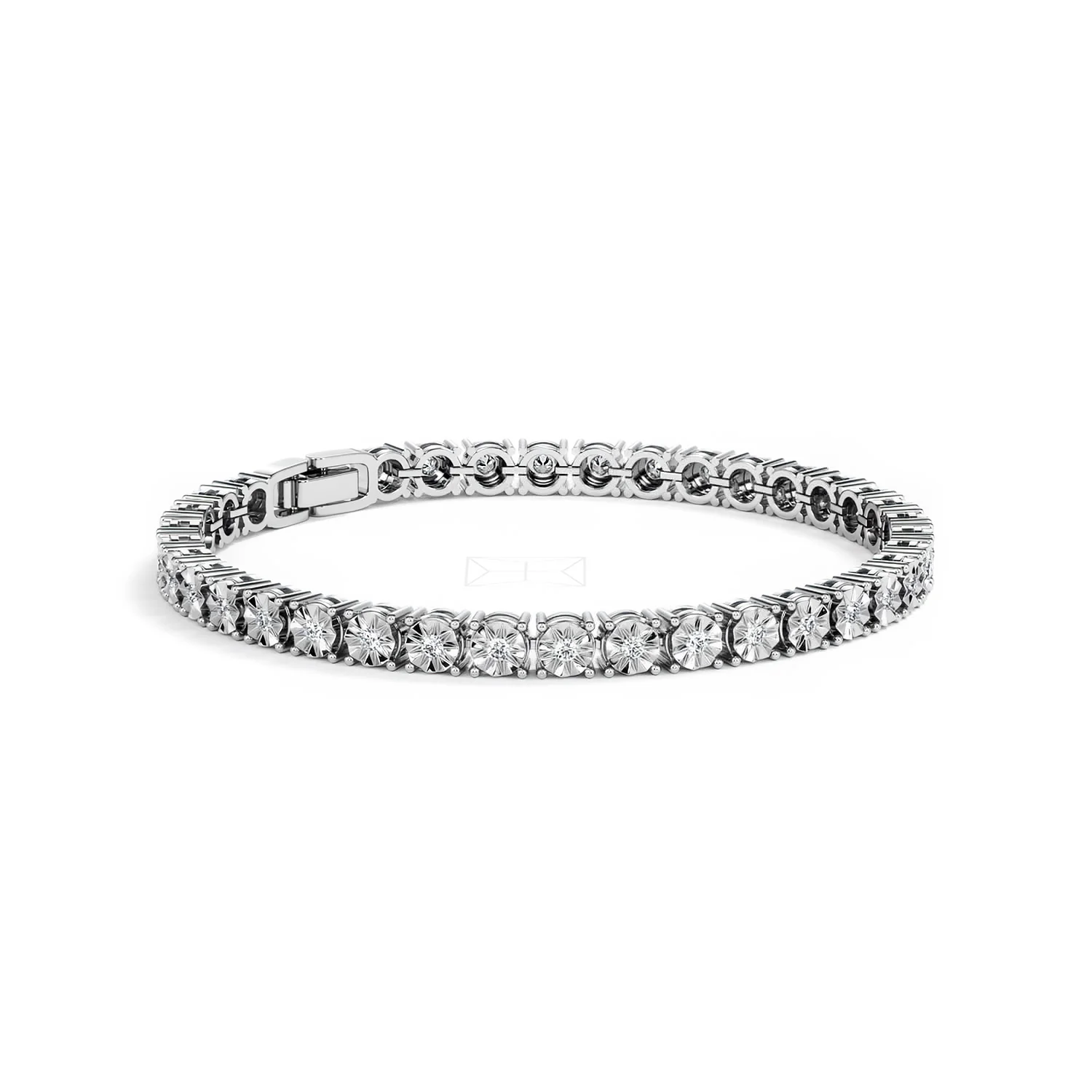 Mens Lab Diamond 1.00ct Tennis Bracelet in 925 Silver - Image 26