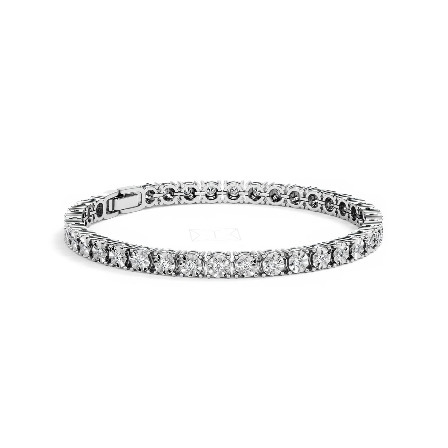 Mens Lab Diamond 1.00ct Tennis Bracelet in 925 Silver - Image 27
