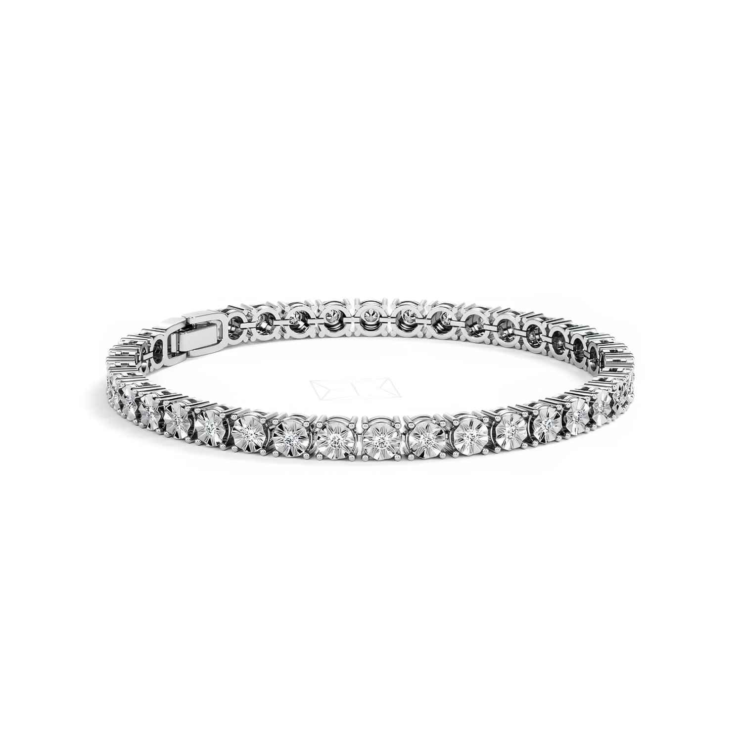 Mens Lab Diamond 1.00ct Tennis Bracelet in 925 Silver - Image 28