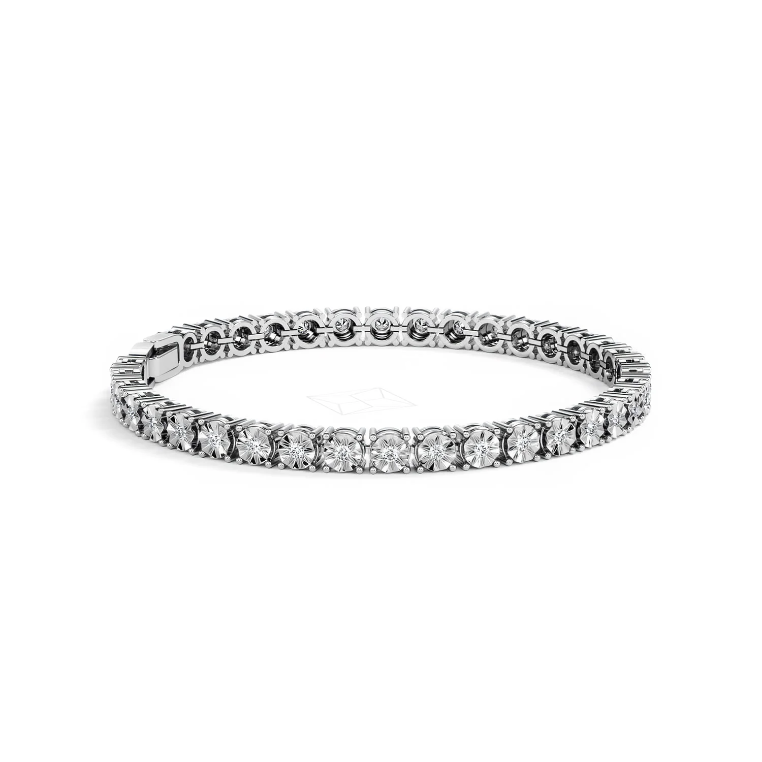 Mens Lab Diamond 1.00ct Tennis Bracelet in 925 Silver - Image 31