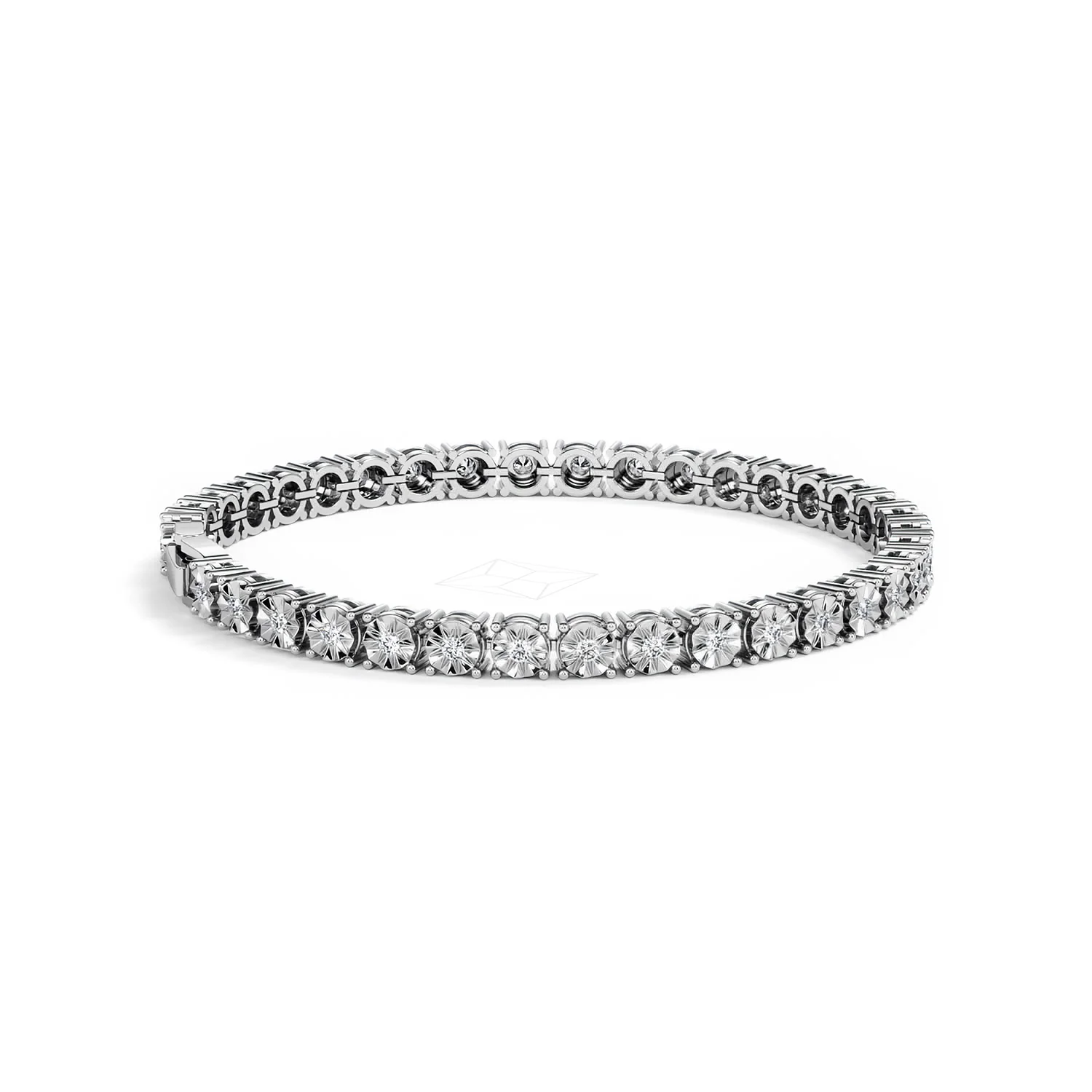 Mens Lab Diamond 1.00ct Tennis Bracelet in 925 Silver - Image 36