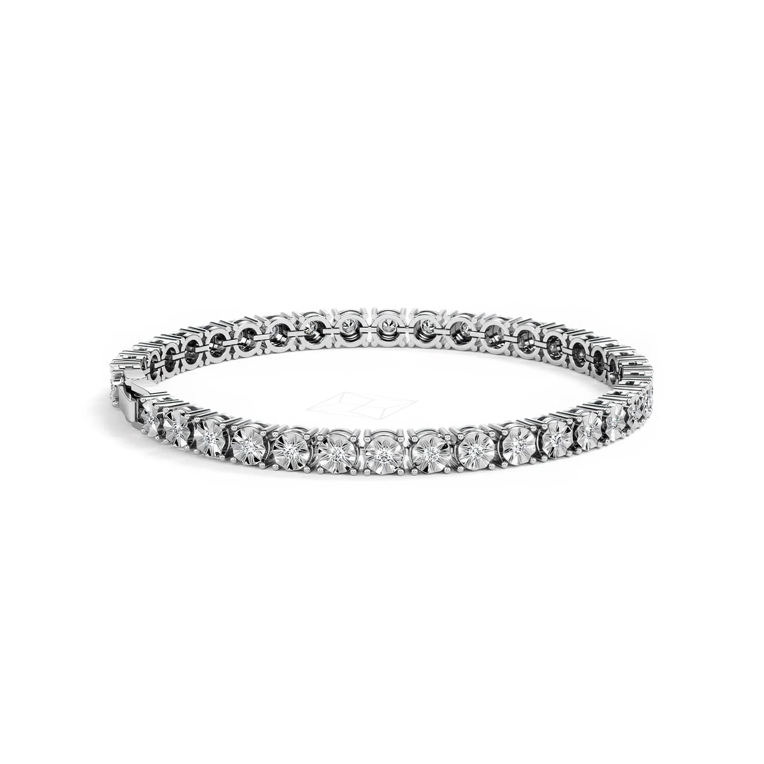 Mens Lab Diamond 1.00ct Tennis Bracelet in 925 Silver - Image 37