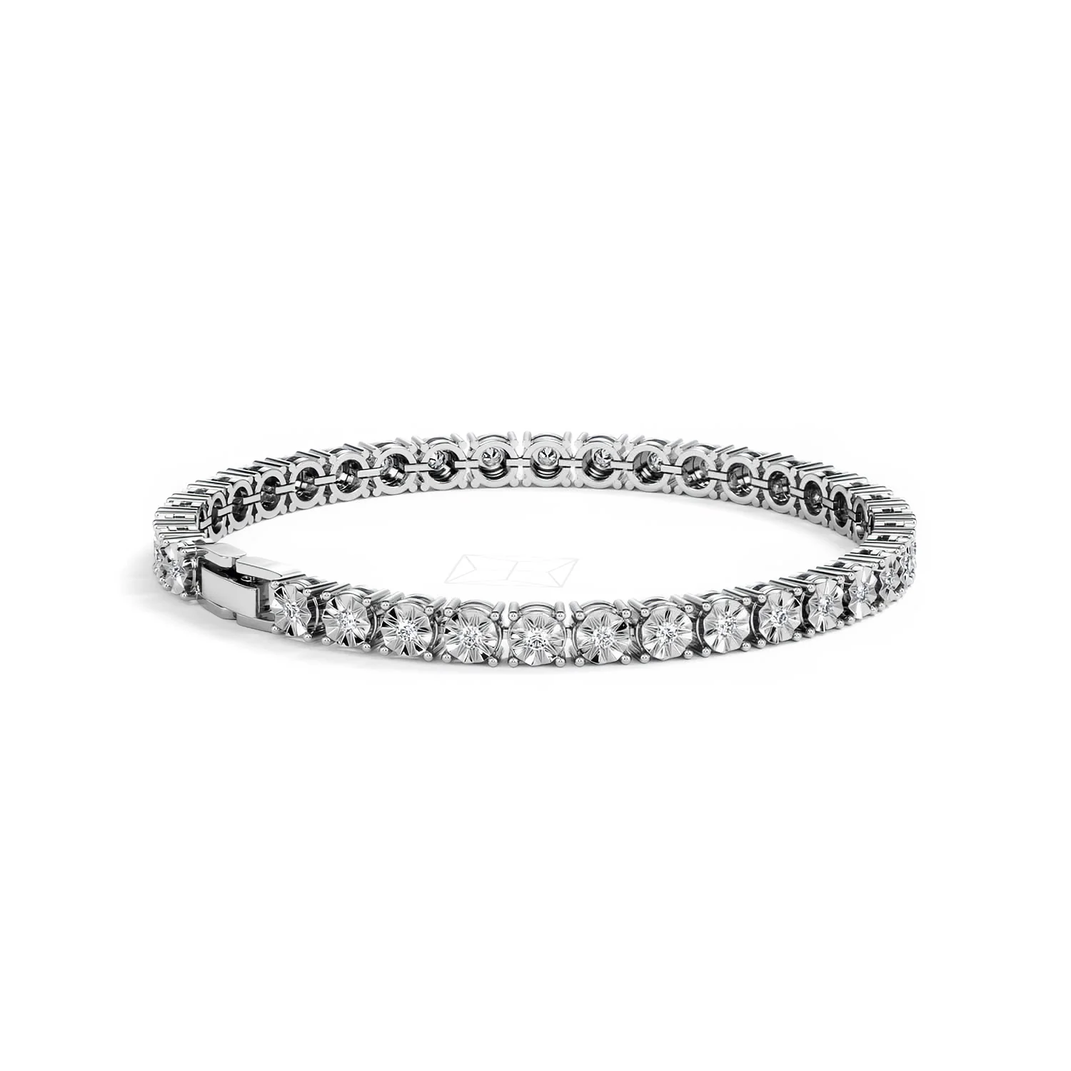 Mens Lab Diamond 1.00ct Tennis Bracelet in 925 Silver - Image 41