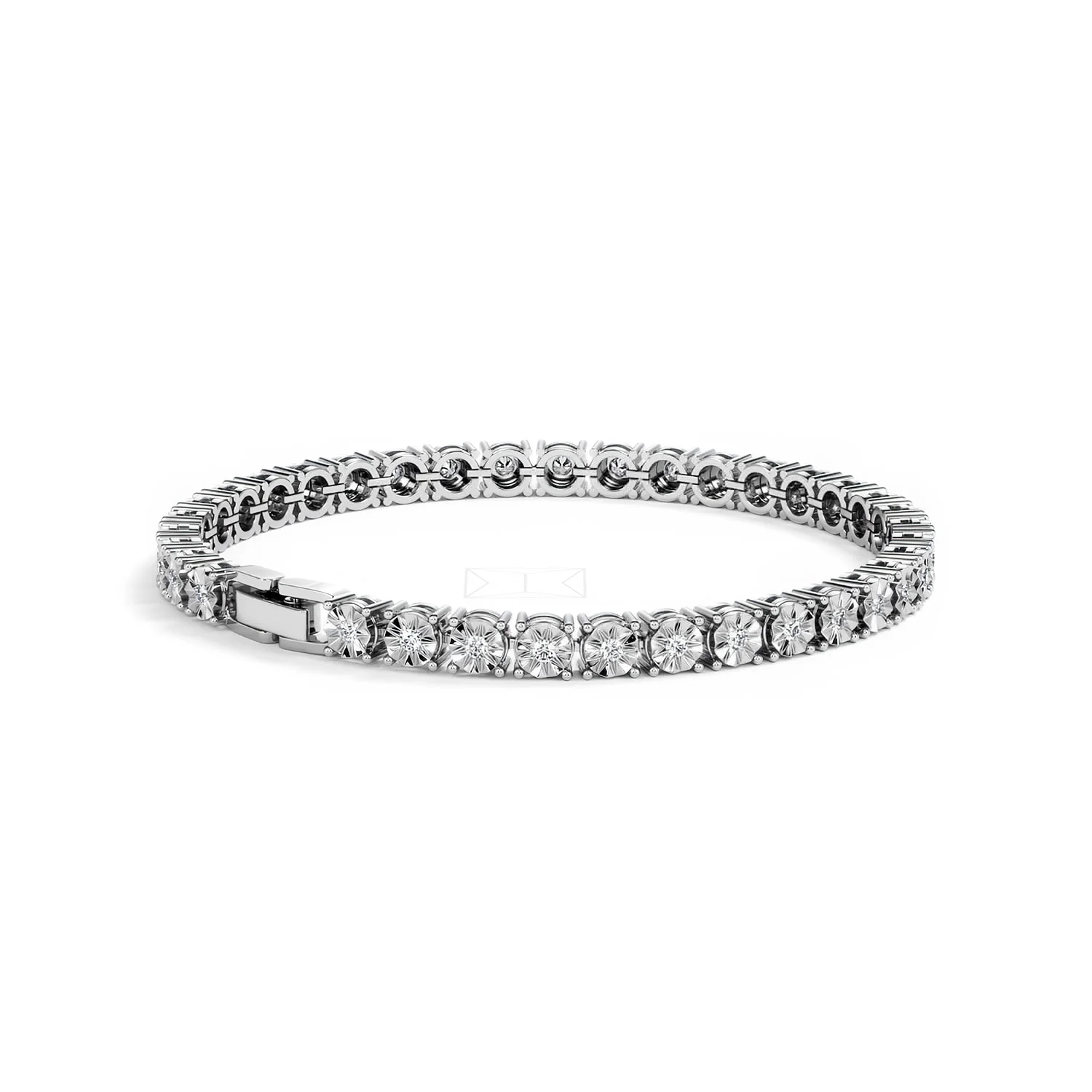 Mens Lab Diamond 1.00ct Tennis Bracelet in 925 Silver - Image 43