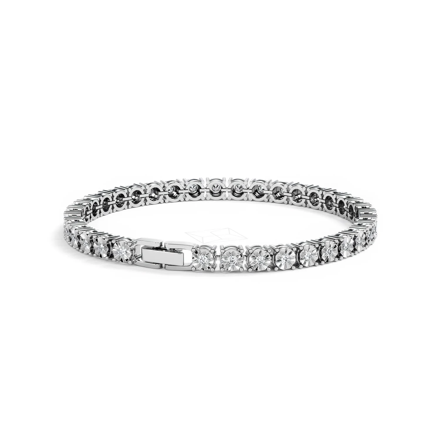 Mens Lab Diamond 1.00ct Tennis Bracelet in 925 Silver - Image 48