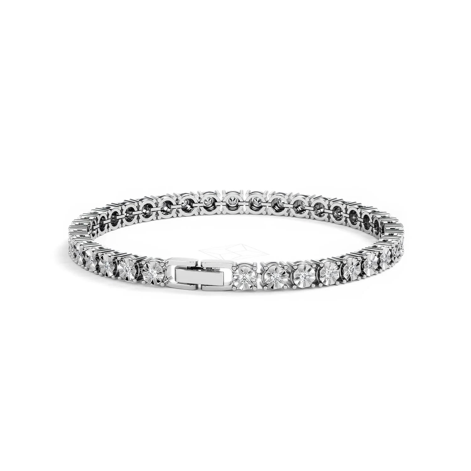 Mens Lab Diamond 1.00ct Tennis Bracelet in 925 Silver - Image 50