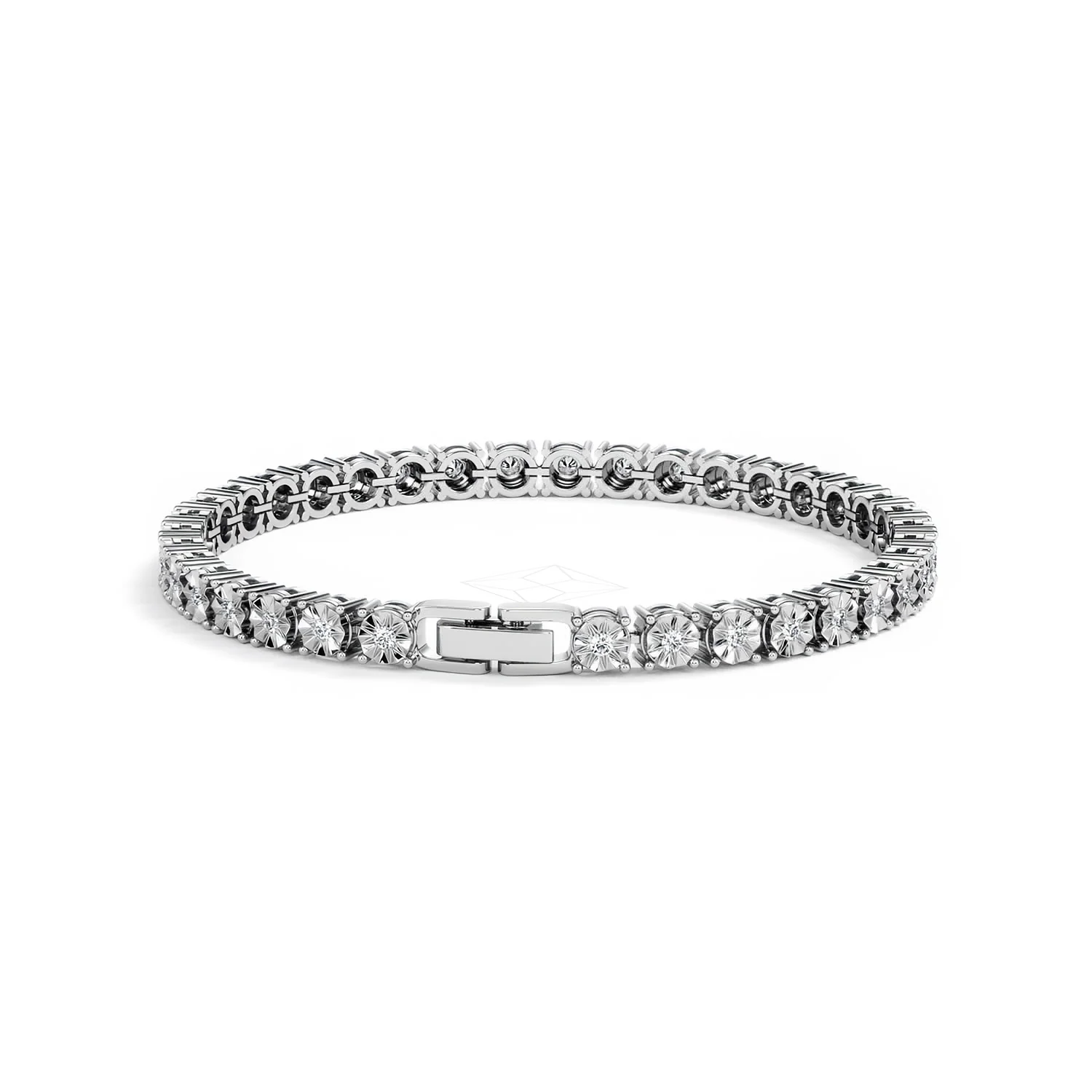 Mens Lab Diamond 1.00ct Tennis Bracelet in 925 Silver - Image 51