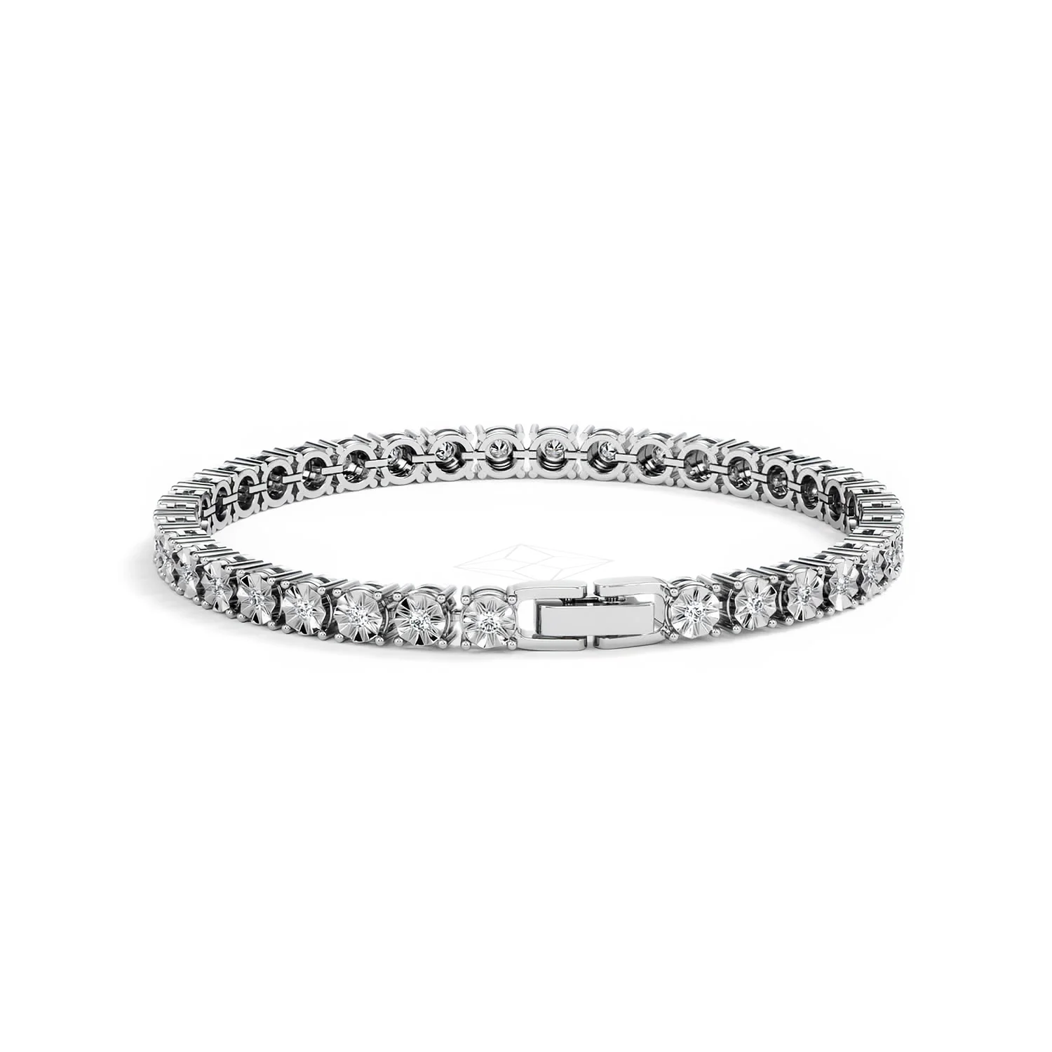 Mens Lab Diamond 1.00ct Tennis Bracelet in 925 Silver - Image 55