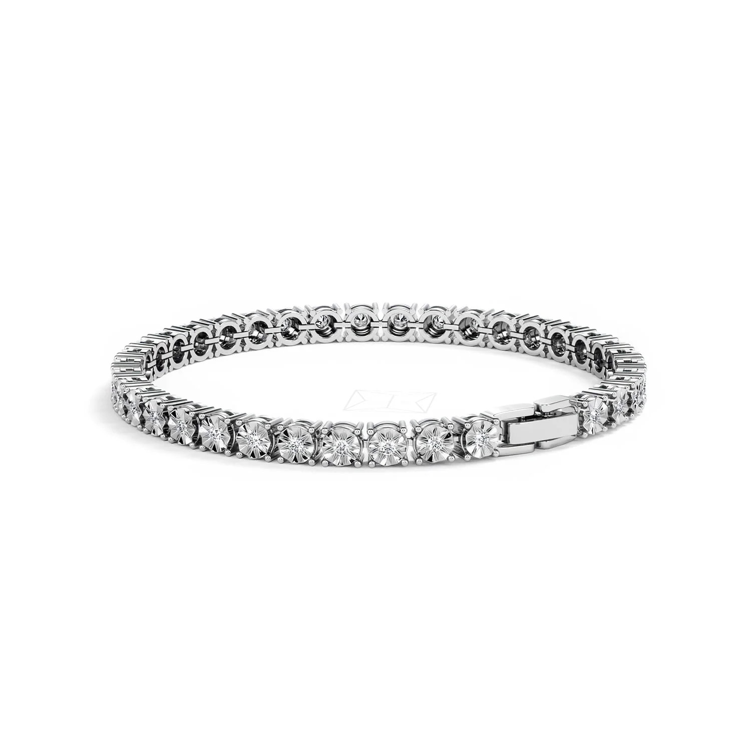 Mens Lab Diamond 1.00ct Tennis Bracelet in 925 Silver - Image 60