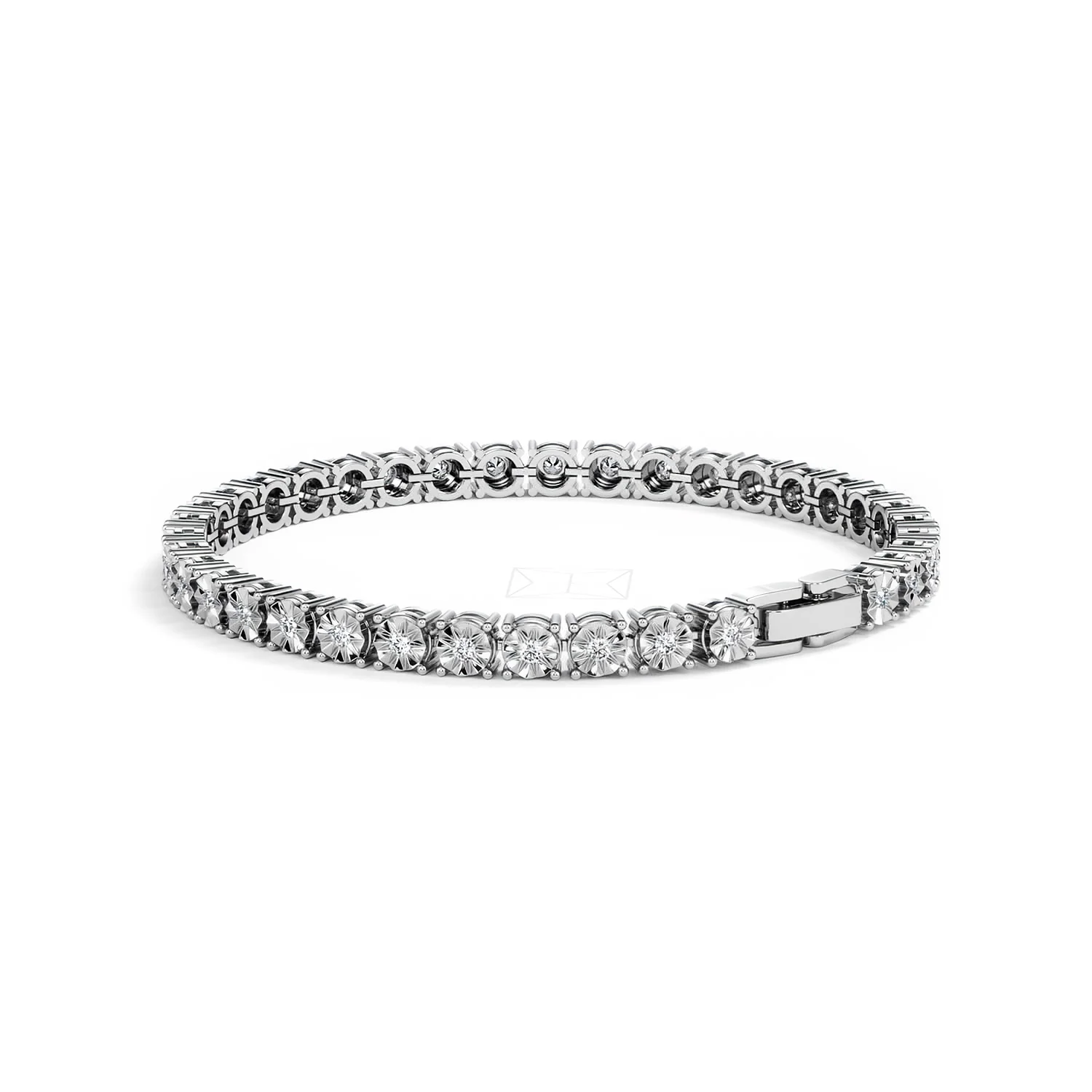 Mens Lab Diamond 1.00ct Tennis Bracelet in 925 Silver - Image 61