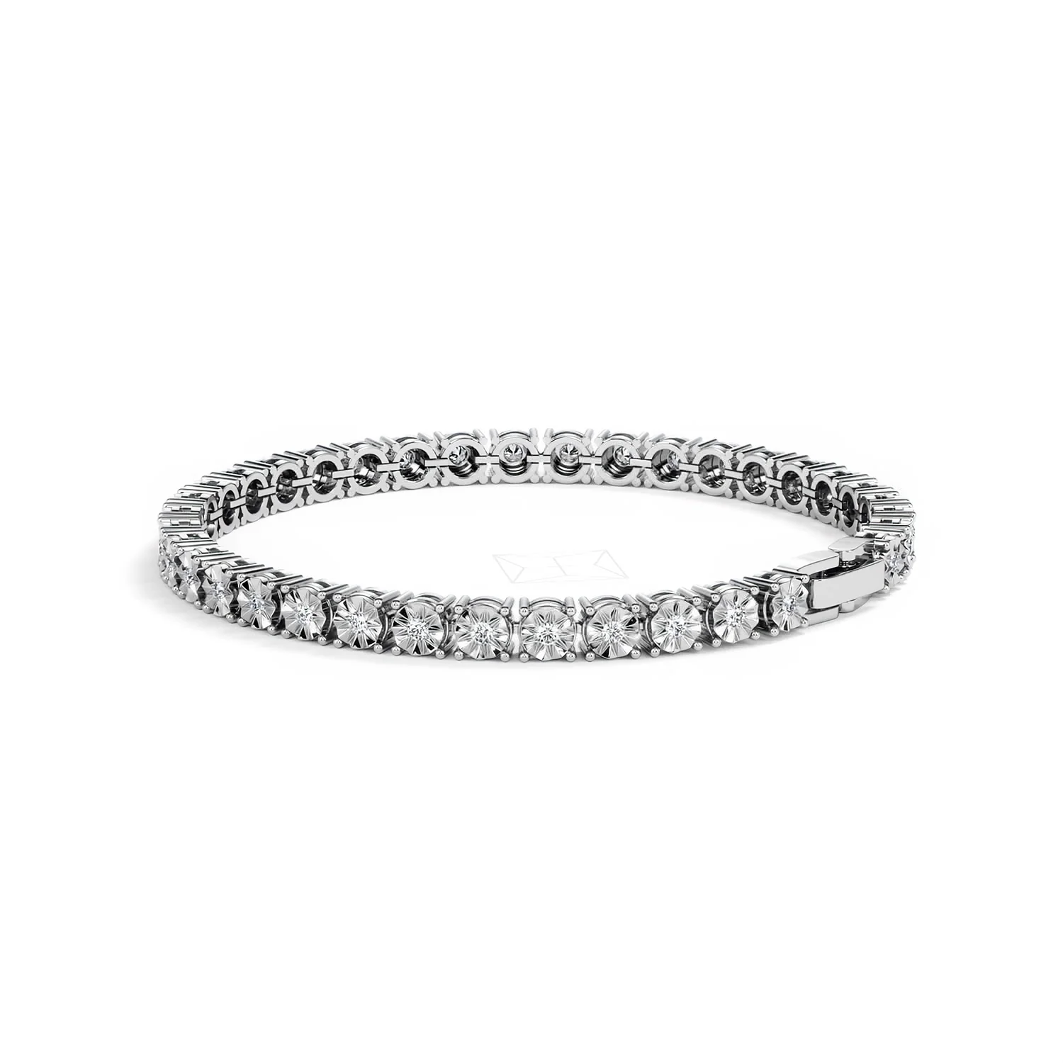 Mens Lab Diamond 1.00ct Tennis Bracelet in 925 Silver - Image 63