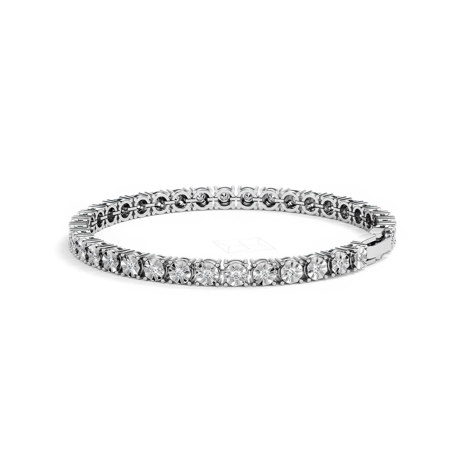 Mens Lab Diamond 1.00ct Tennis Bracelet in 925 Silver - Image 65