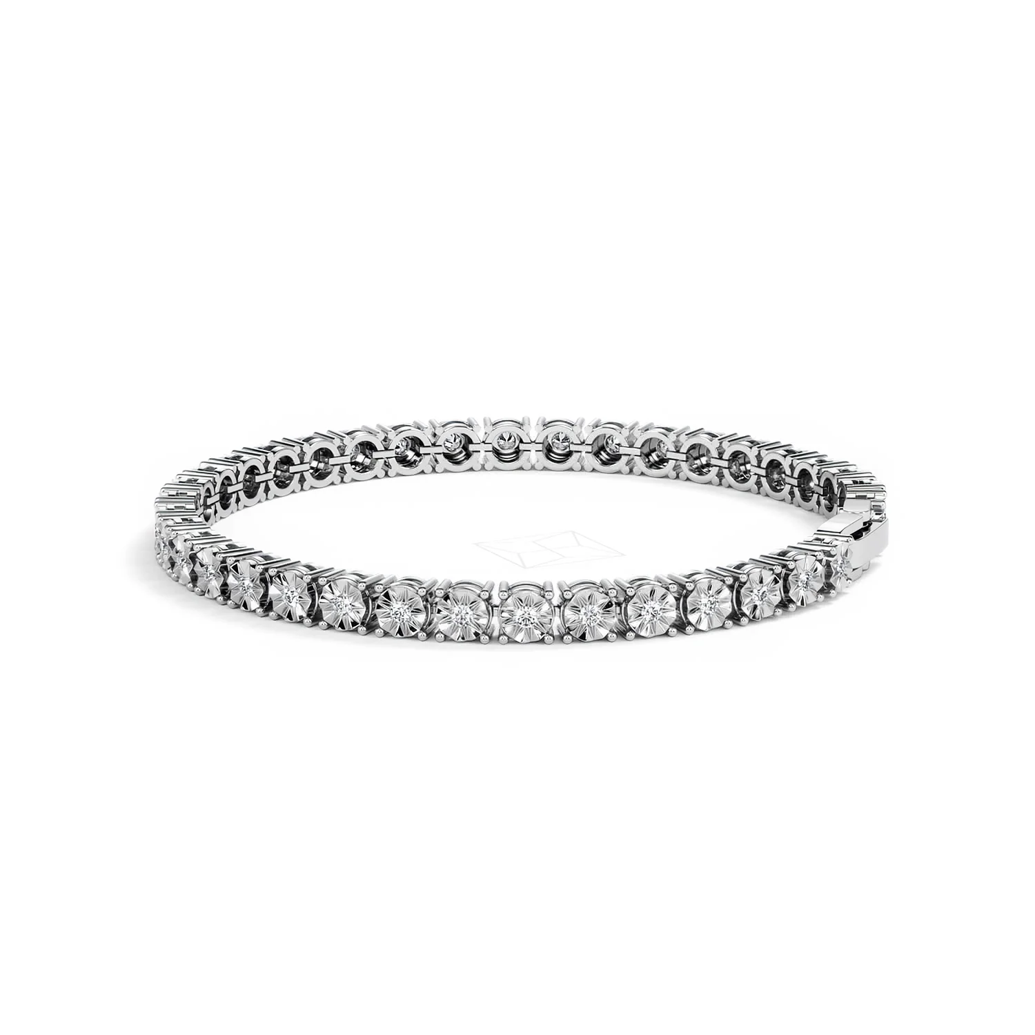 Mens Lab Diamond 1.00ct Tennis Bracelet in 925 Silver - Image 67