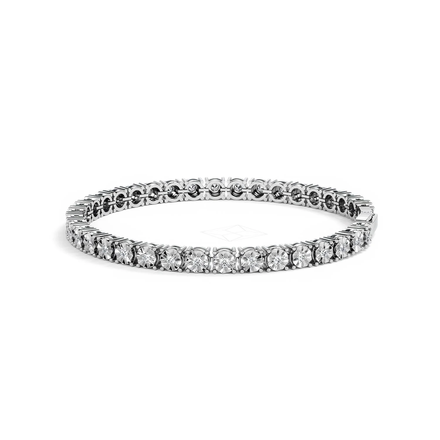 Mens Lab Diamond 1.00ct Tennis Bracelet in 925 Silver - Image 69