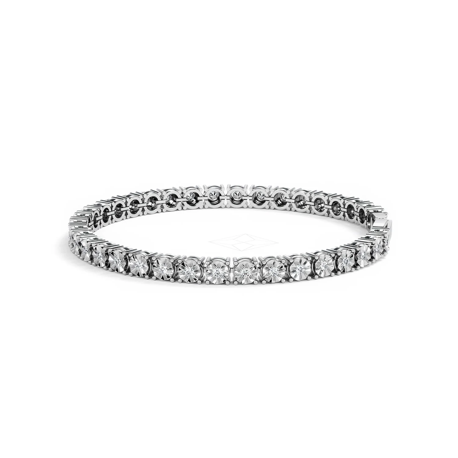 Mens Lab Diamond 1.00ct Tennis Bracelet in 925 Silver - Image 70