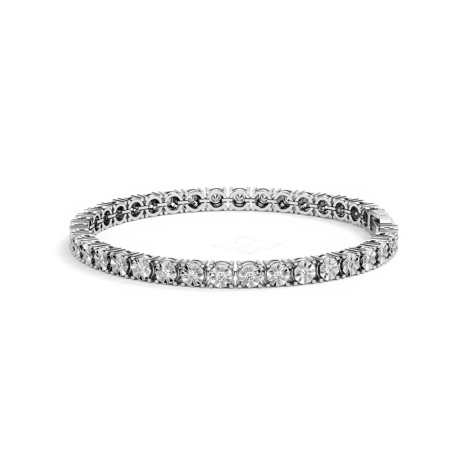 Mens Lab Diamond 1.00ct Tennis Bracelet in 925 Silver - Image 71